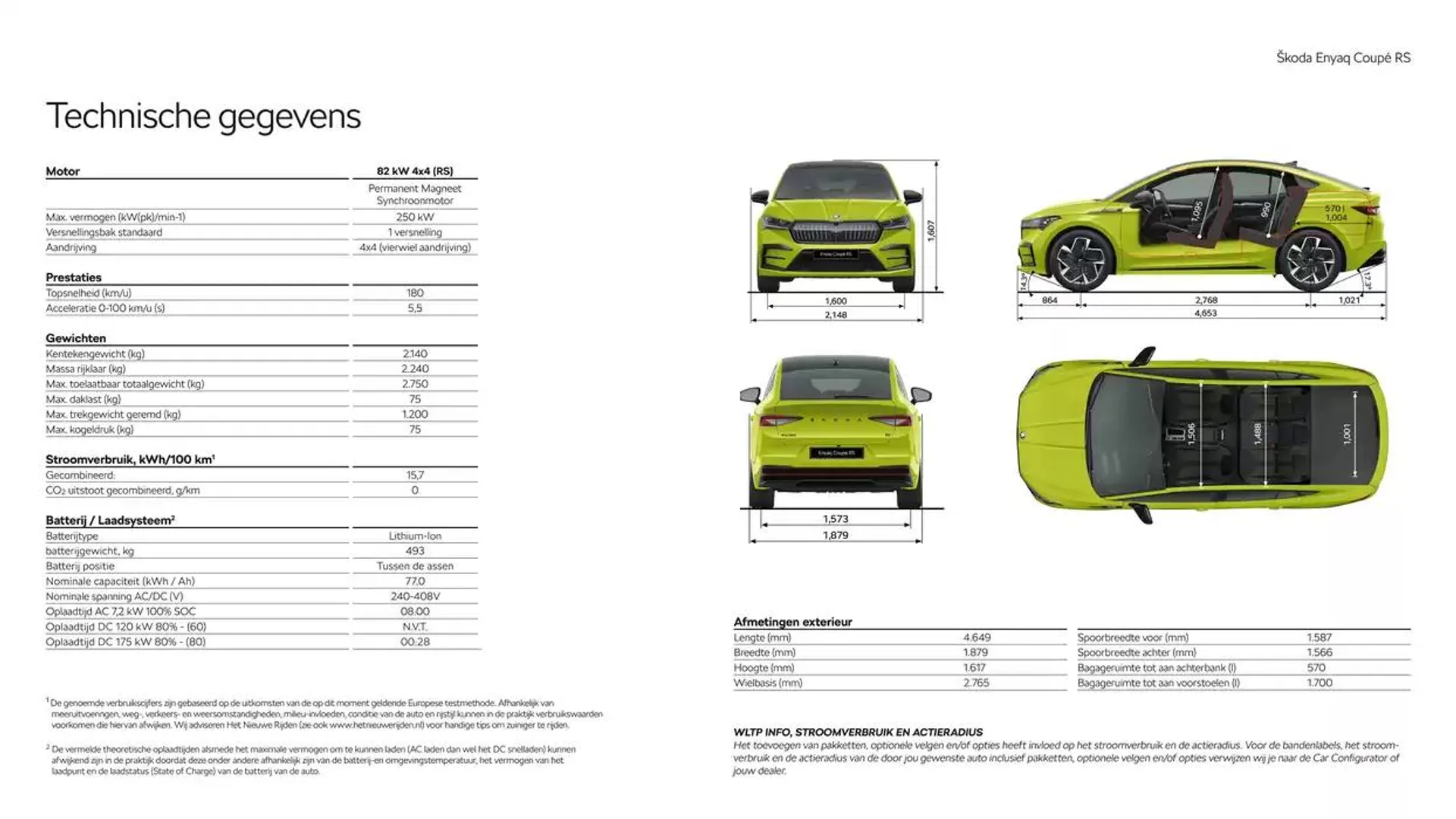 Škoda Enyaq Coupé RS prijslijst per 1 oktober 2024 van 11 december tot 11 december 2025 - Folder pagina 14