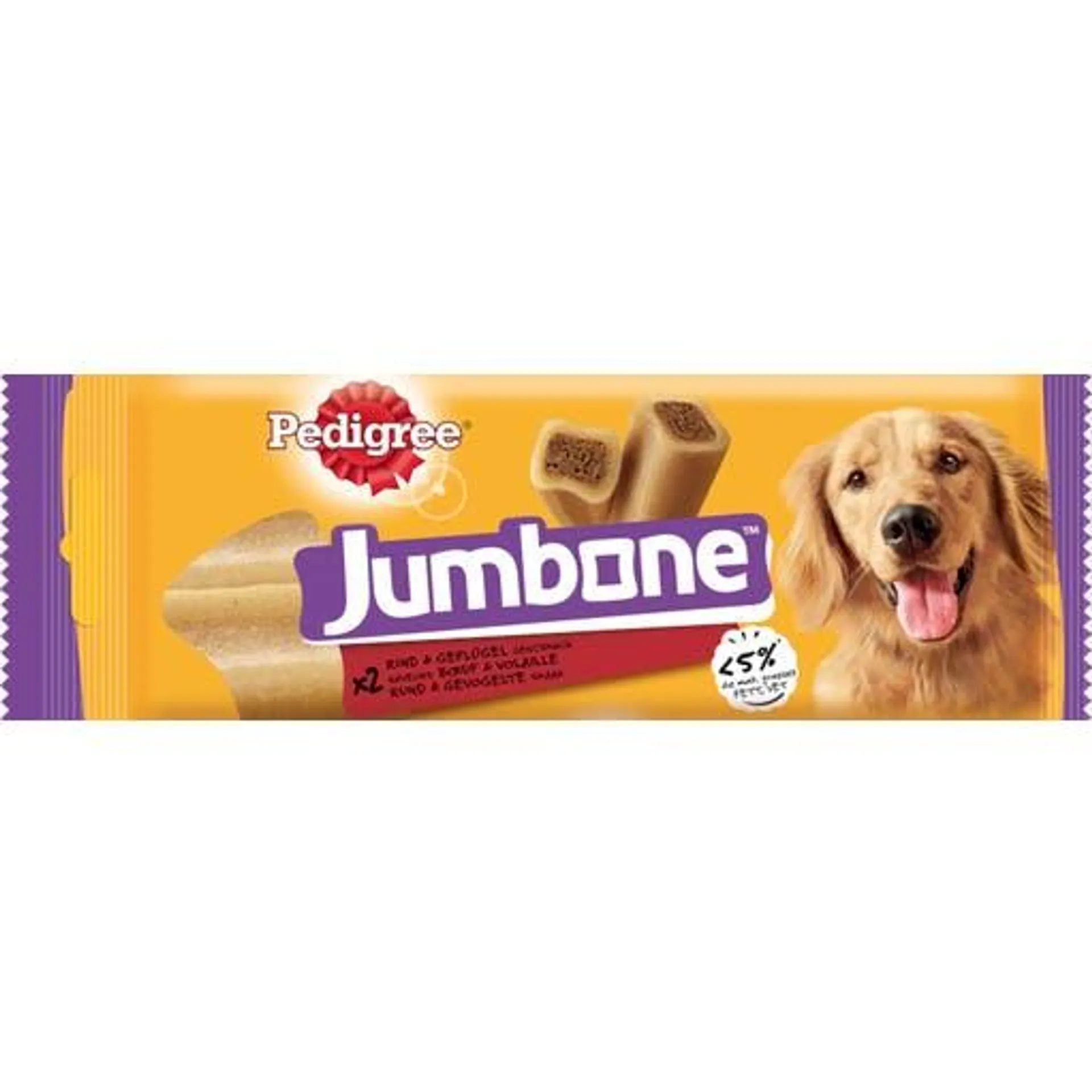 Hondensnack Jumbone medium met rund en gevogelte voor medium rassen 180 g