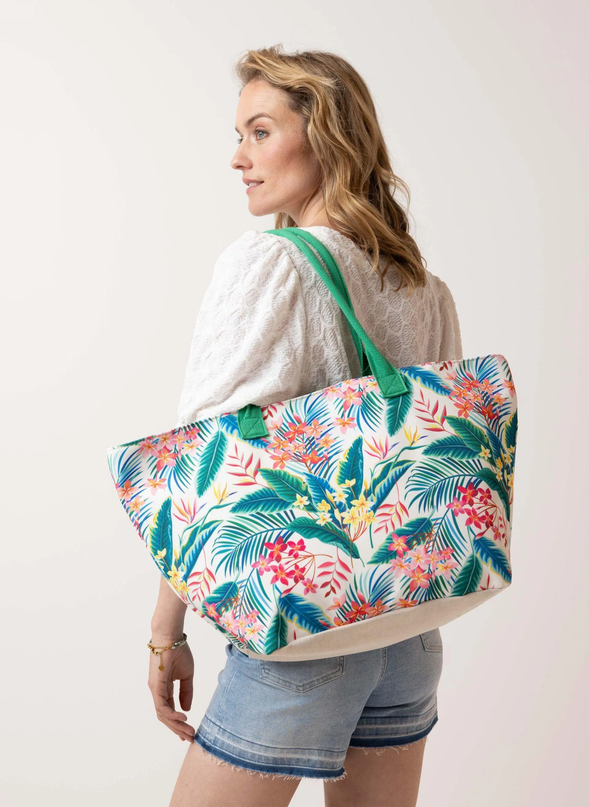 Canvas tas botanisch