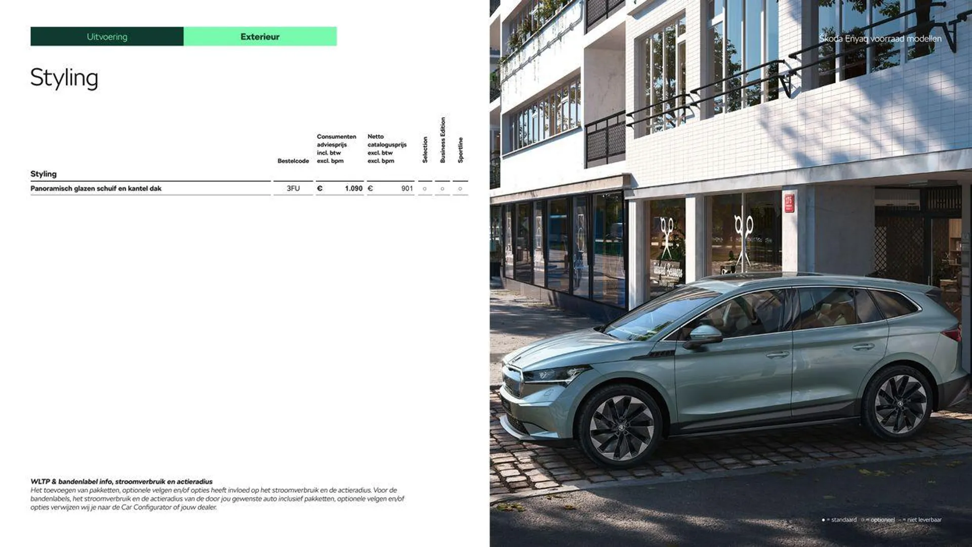 Škoda Enyaq Voorraad prijslijst per 1 juni 2024 van 5 juli tot 5 juli 2025 - Folder pagina 10