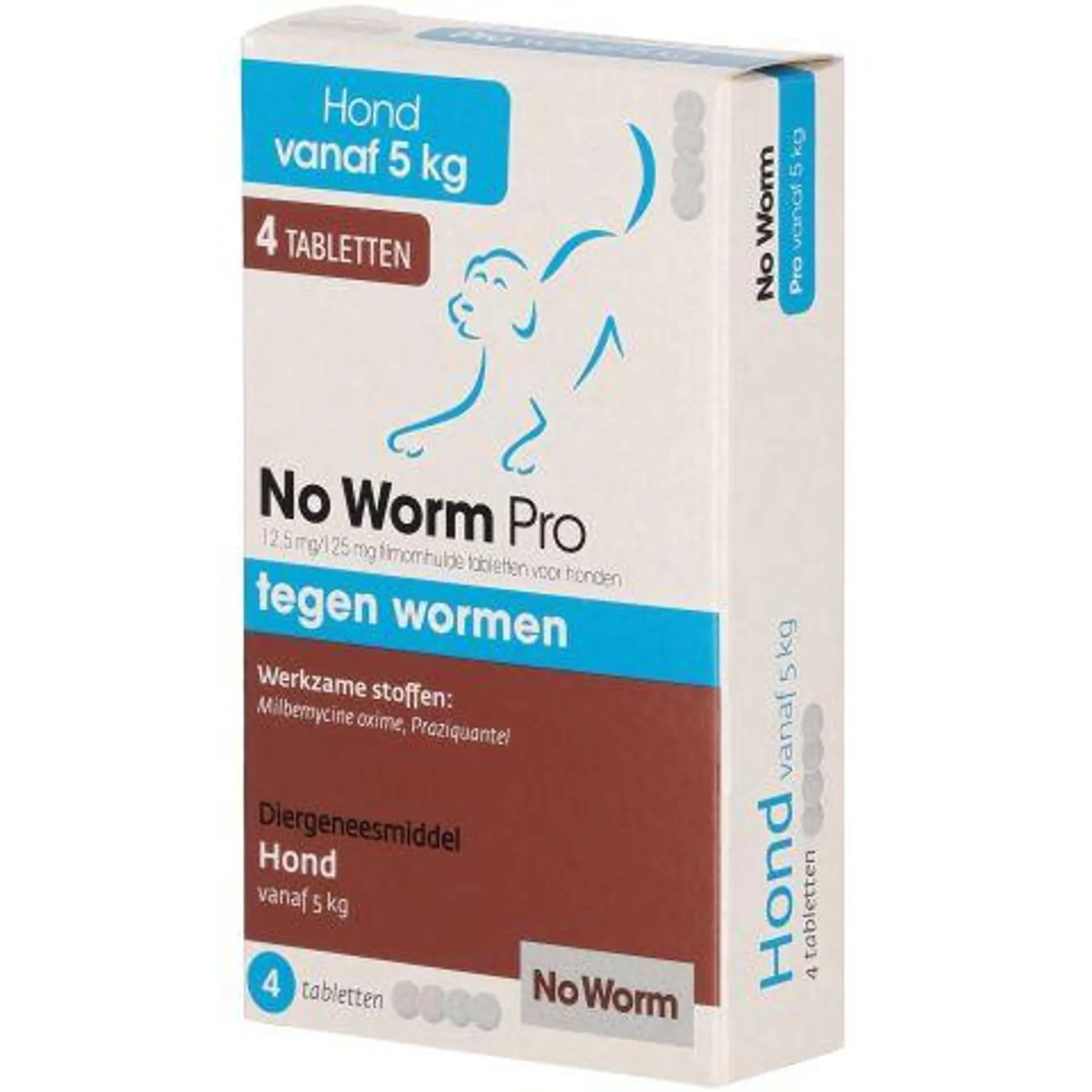 No worm Pro Kauwkablet - Ontworming Hond - 5-75 kg - 4 stuks