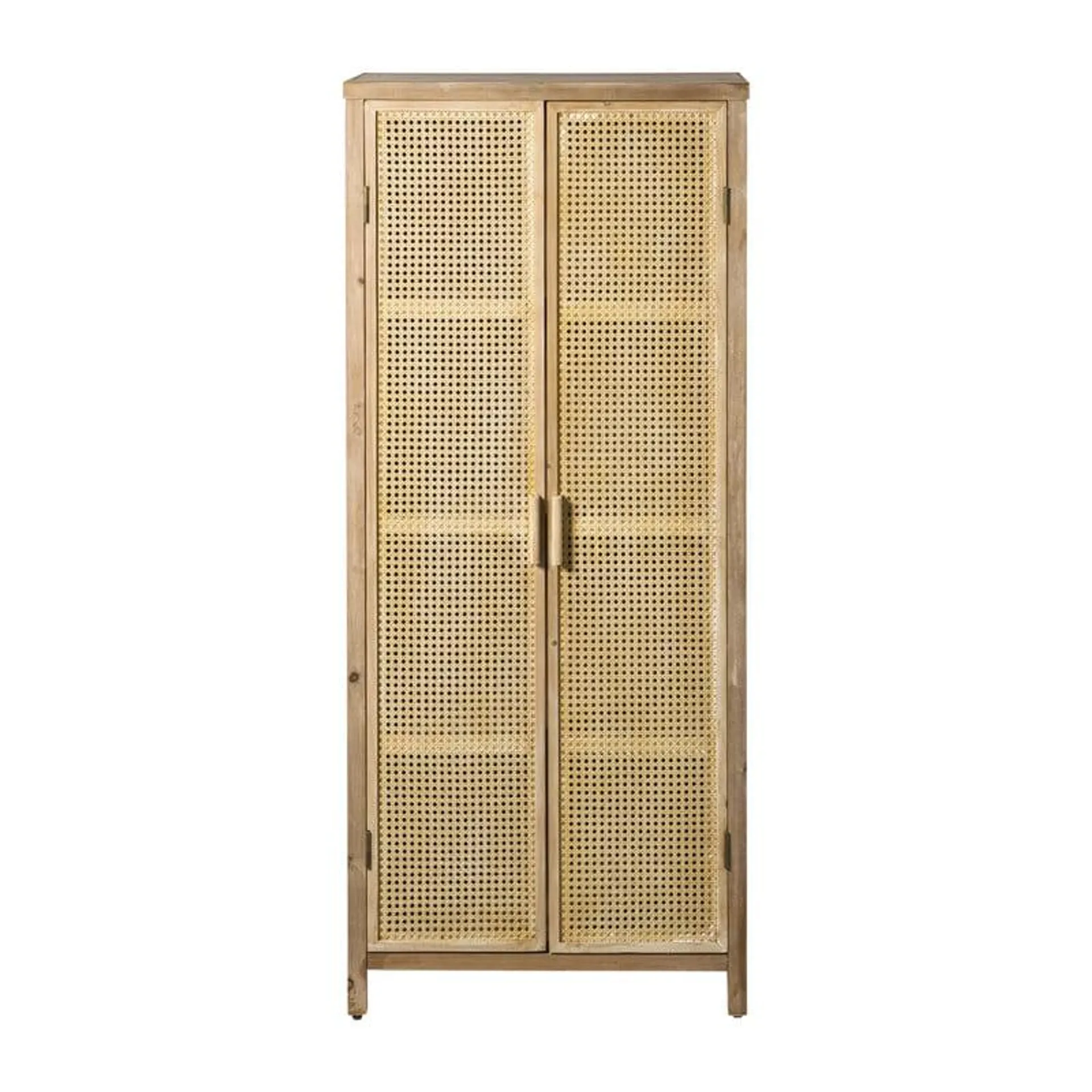 Kast webbing Lombok - bruin - 165x70x40 cm