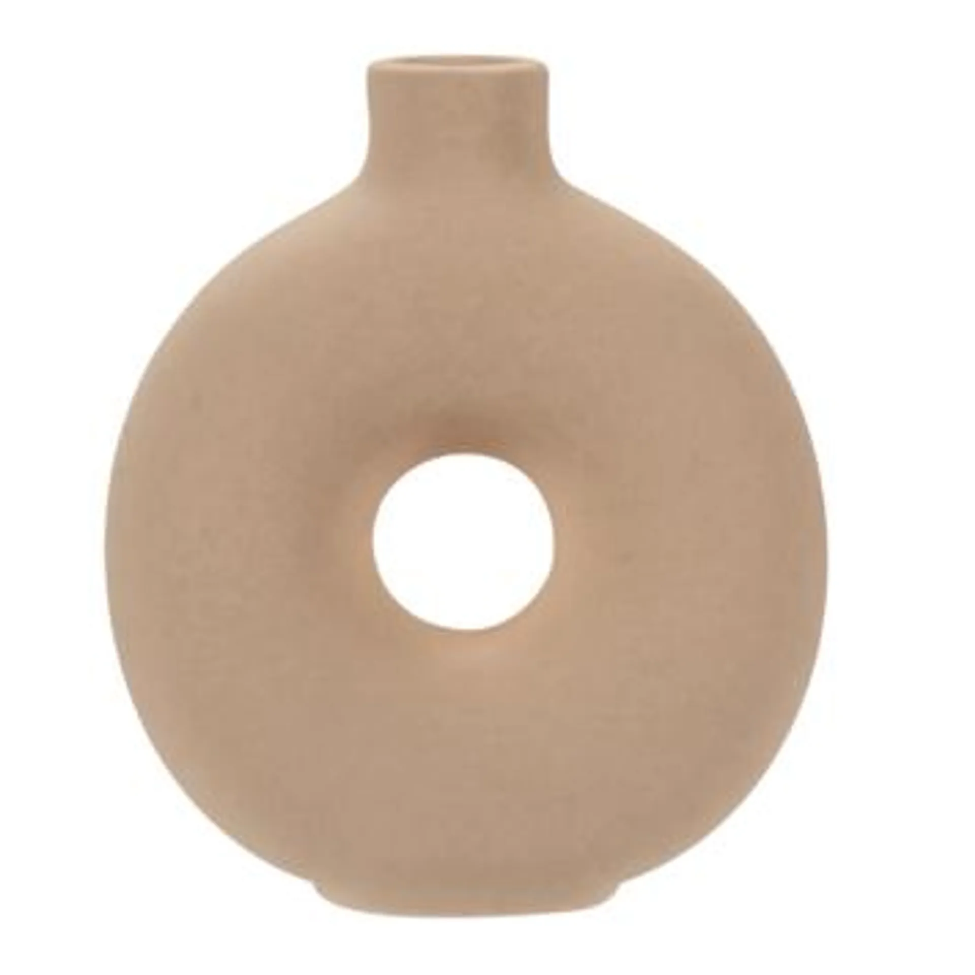 Vaas keramiek rond S creme 20 cm