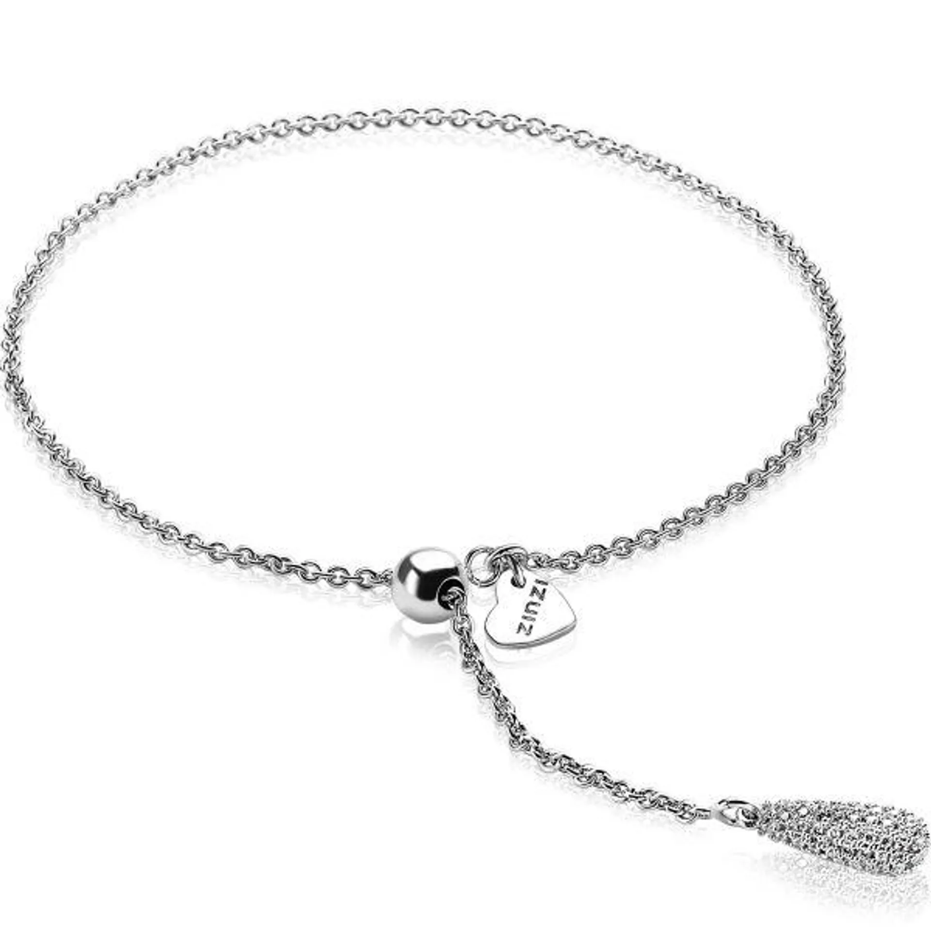 ZINZI Sterling Silver Bracelet Drop White ZIA1734