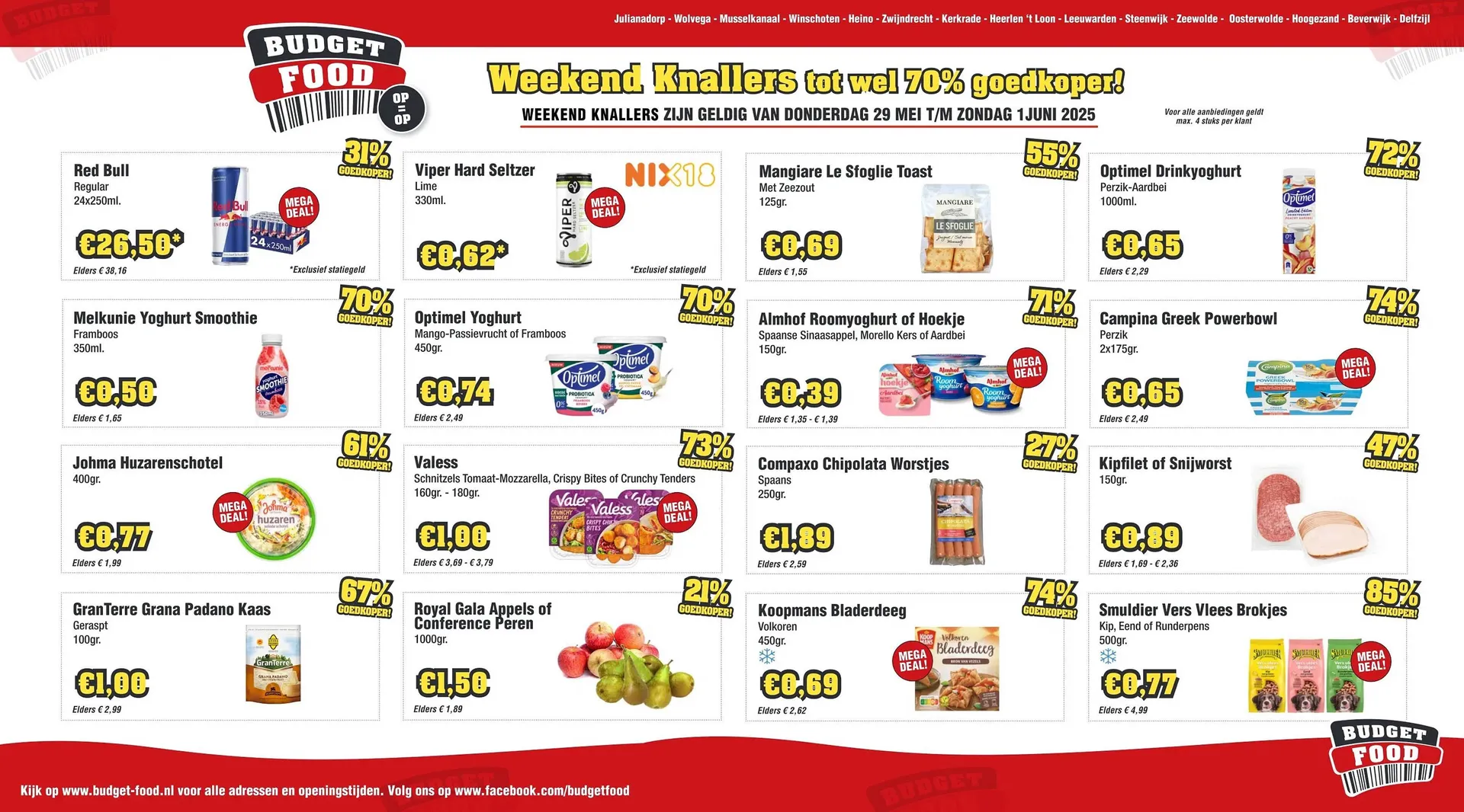 Budget Food folder van 29 mei tot 1 juni 2025 - Folder pagina 1