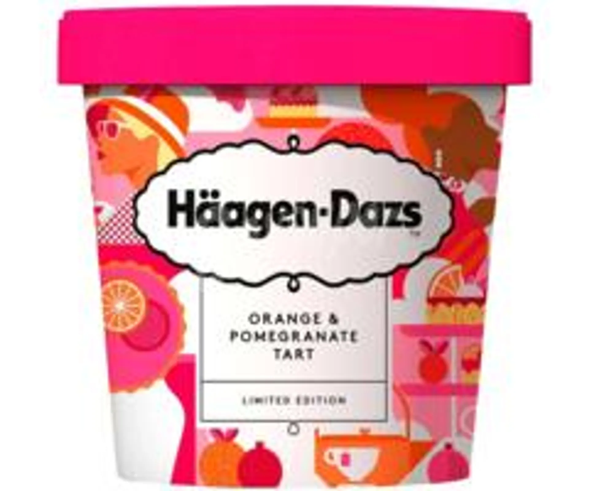 Häagen-Dazs Pint Orange Granaatappel Taart 460ml