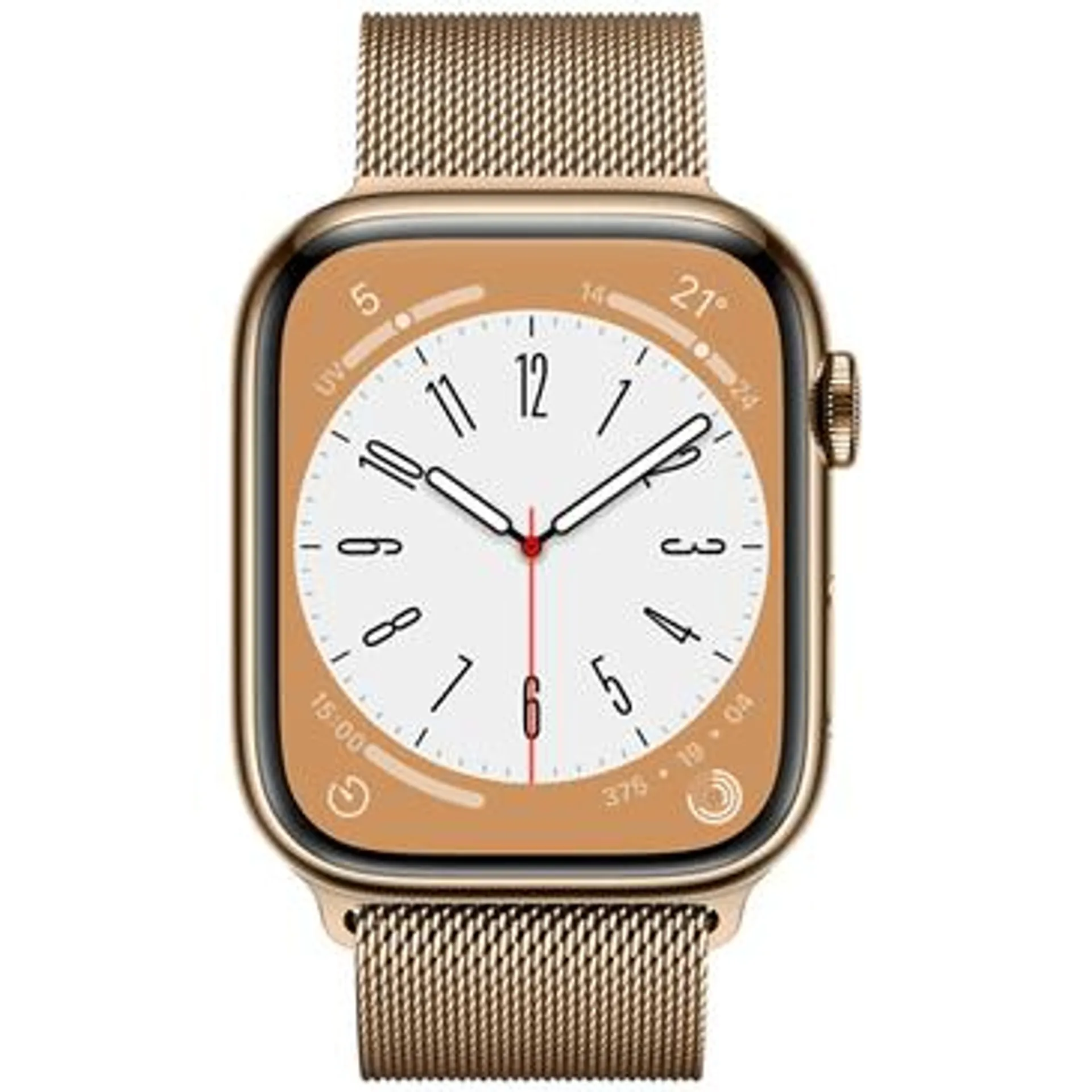 Apple Watch Series 8 4G 45mm Goud (Gouden Schakelband)