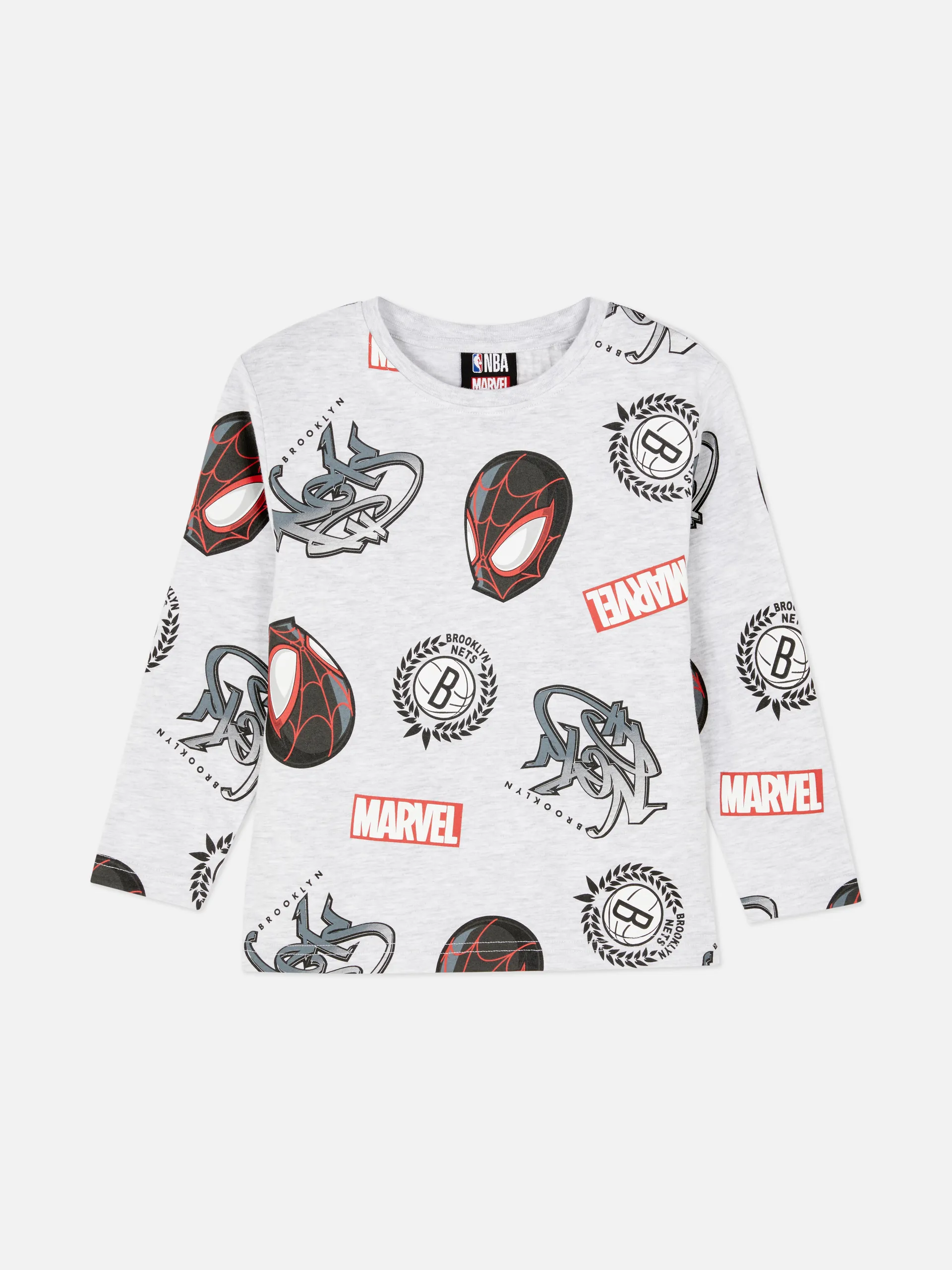 T-shirt NBA Brooklyn Nets en Marvel Spider-Man Miles Morales