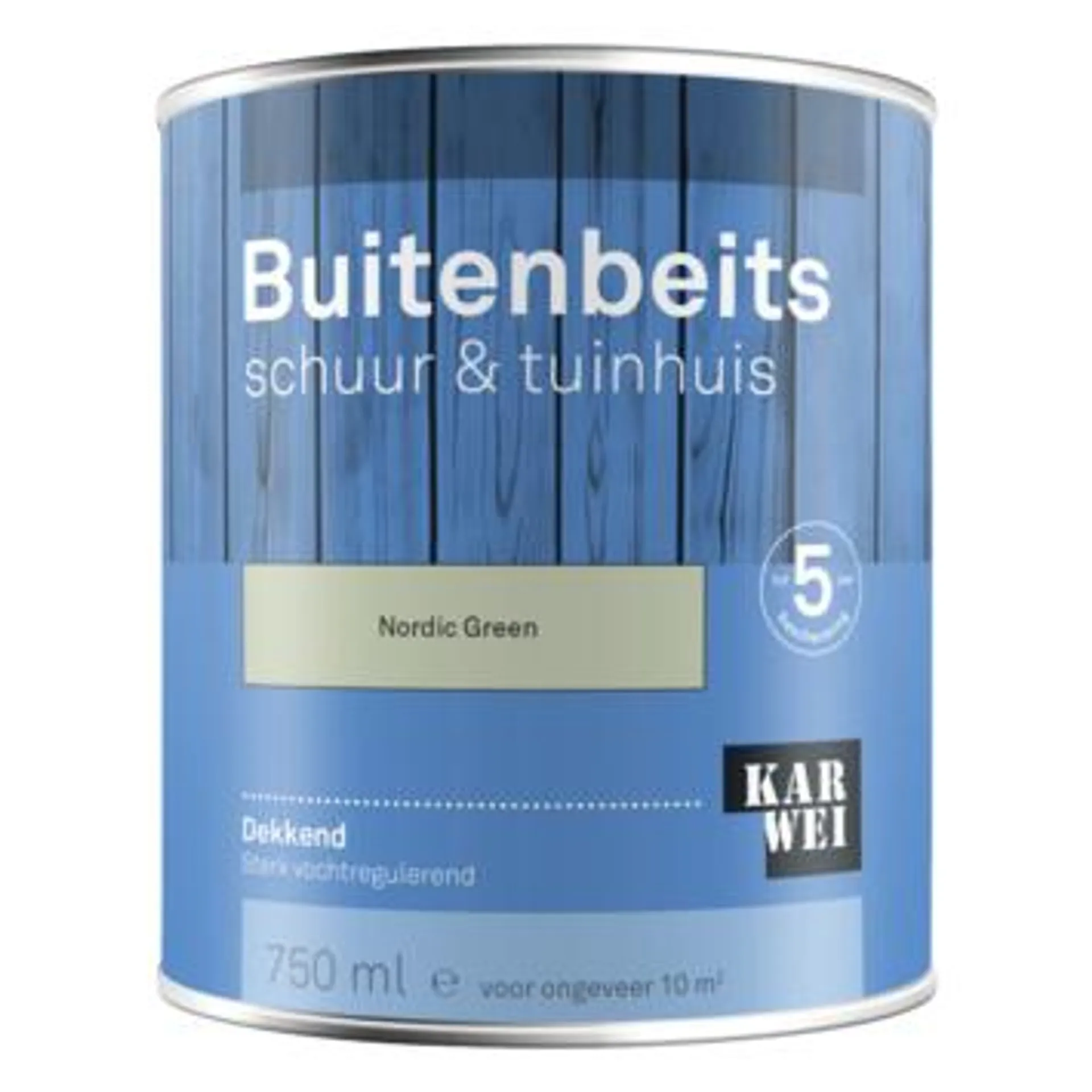 KARWEI buitenbeits schuur & tuinhuis dekkend Nordic Green 750ml