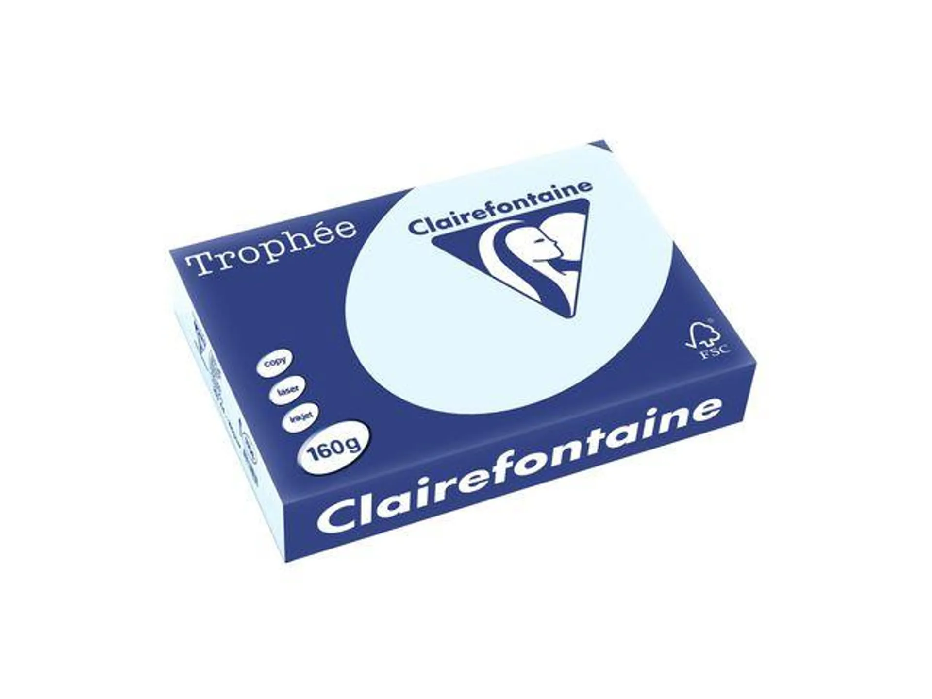 Clairefontaine Trophée Gekleurd Papier A4 160 g/m² Lichtblauw