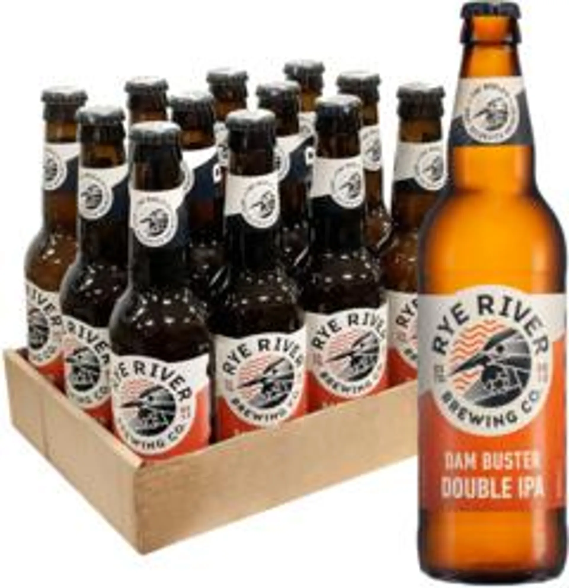 12 flessen Speciaalbier Rye River Dam 8% Vol. 330ml