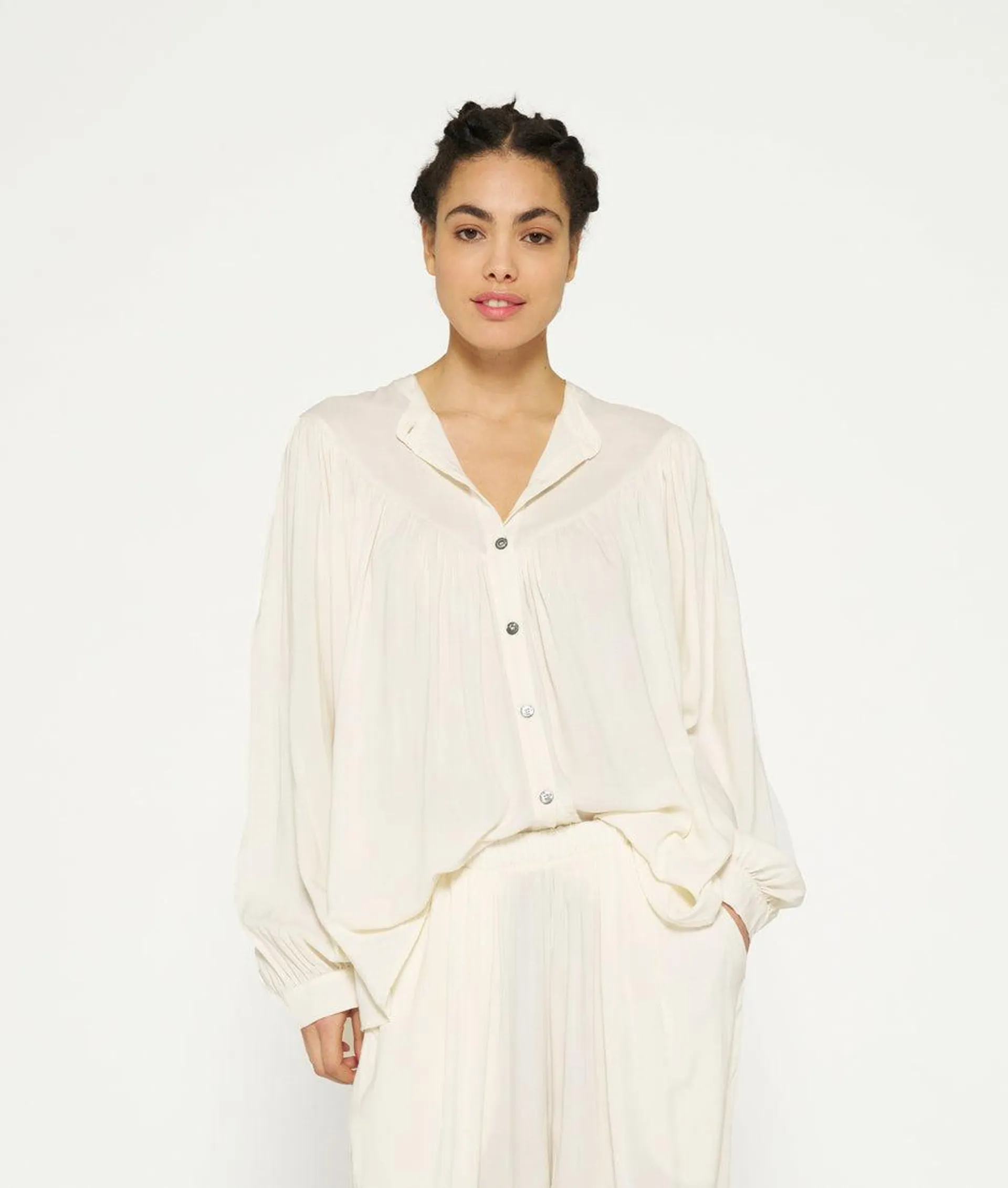 flowy pleated blouse