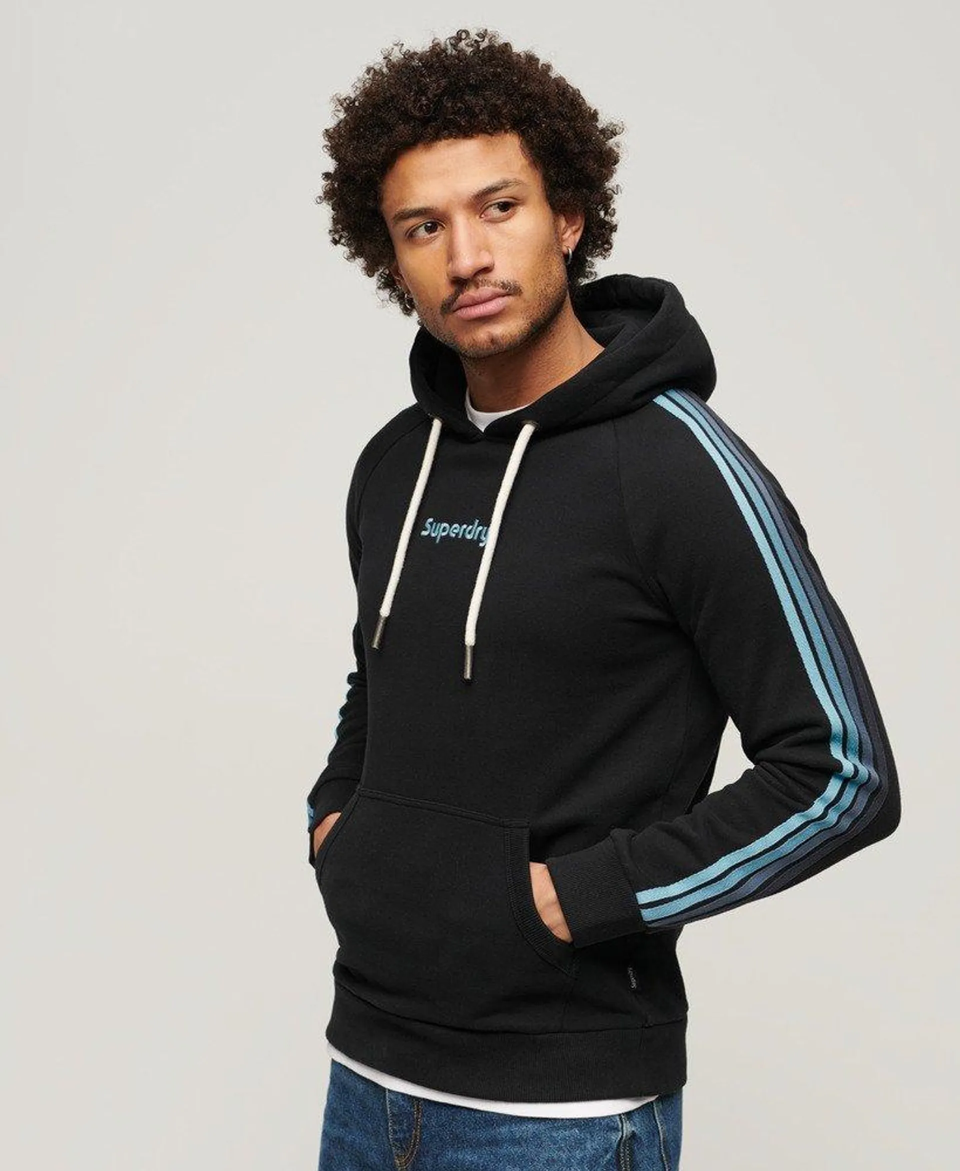 Gestreepte Terrain hoodie met logo