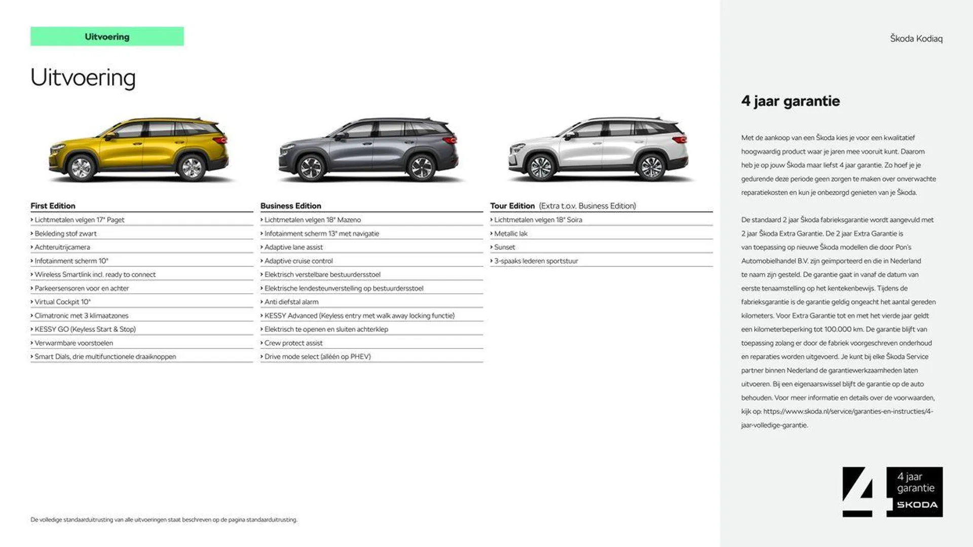 Škoda Kodiaq prijslijst per 1 juni 2024 van 1 juni tot 1 juni 2025 - Folder pagina 3