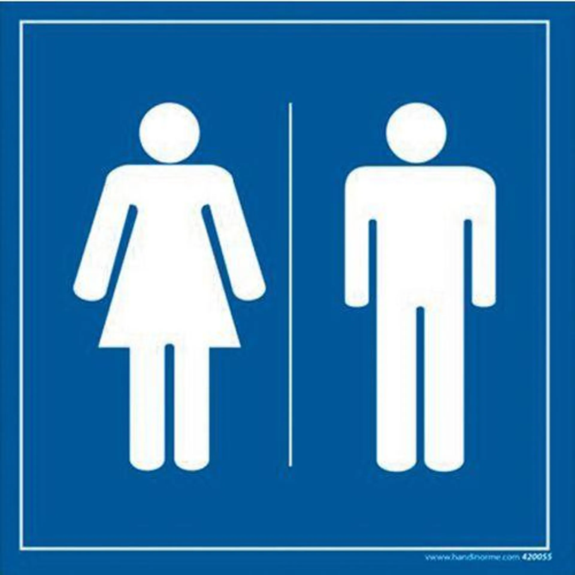 Bord WC met pictogram man-vrouw