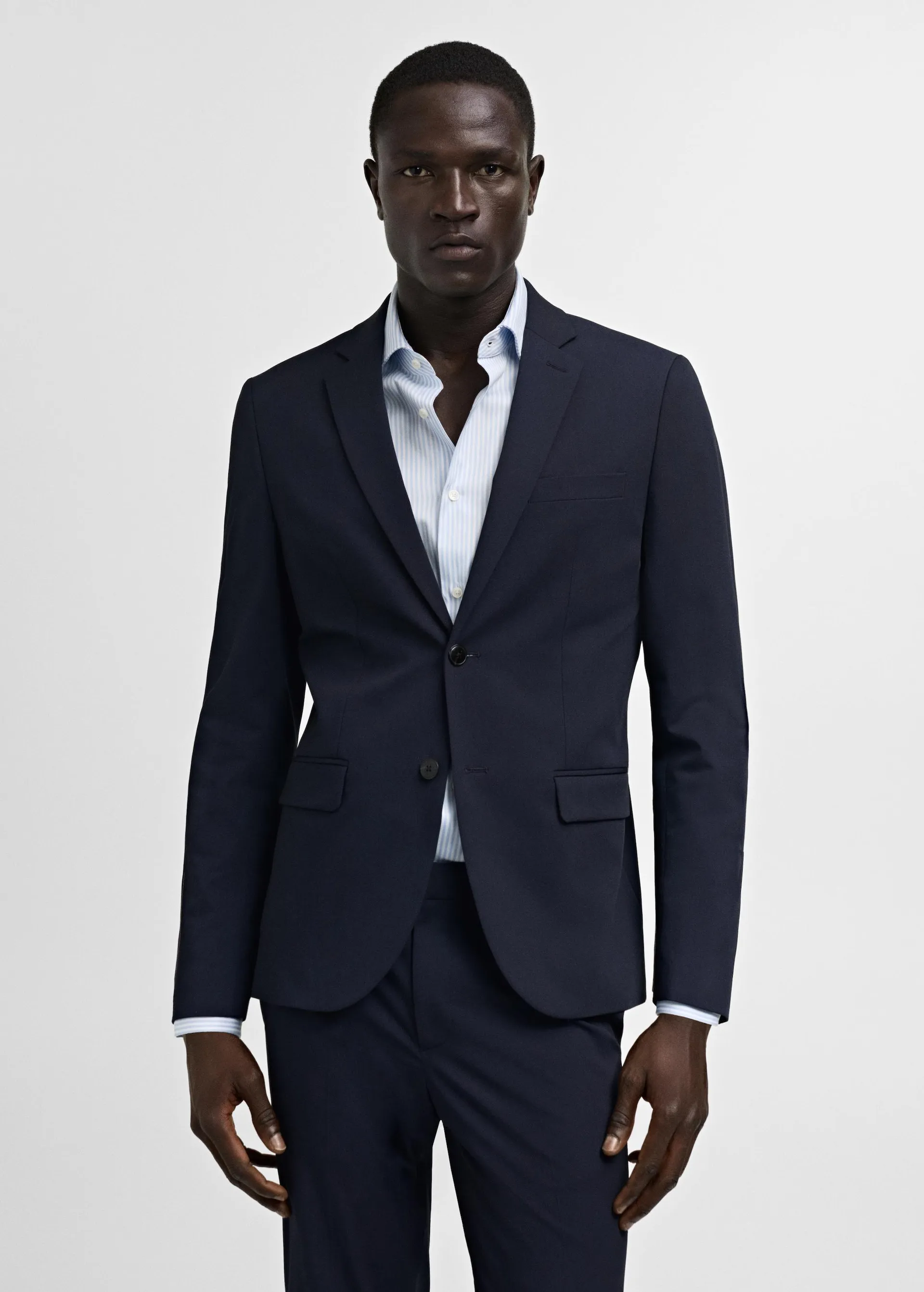 Super slim-fit blazer van stretch stof