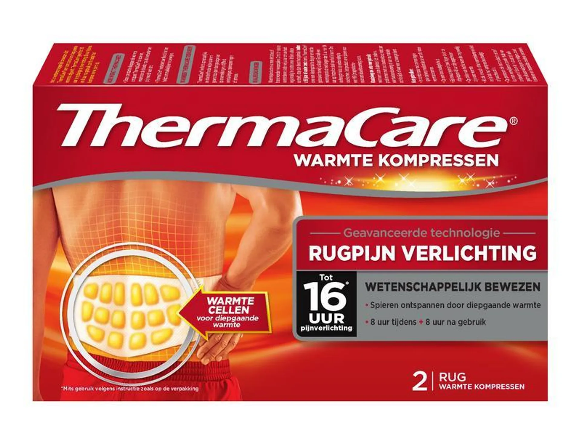 Thermacare Rugpijn verlichting warmte kompres 2 stuks