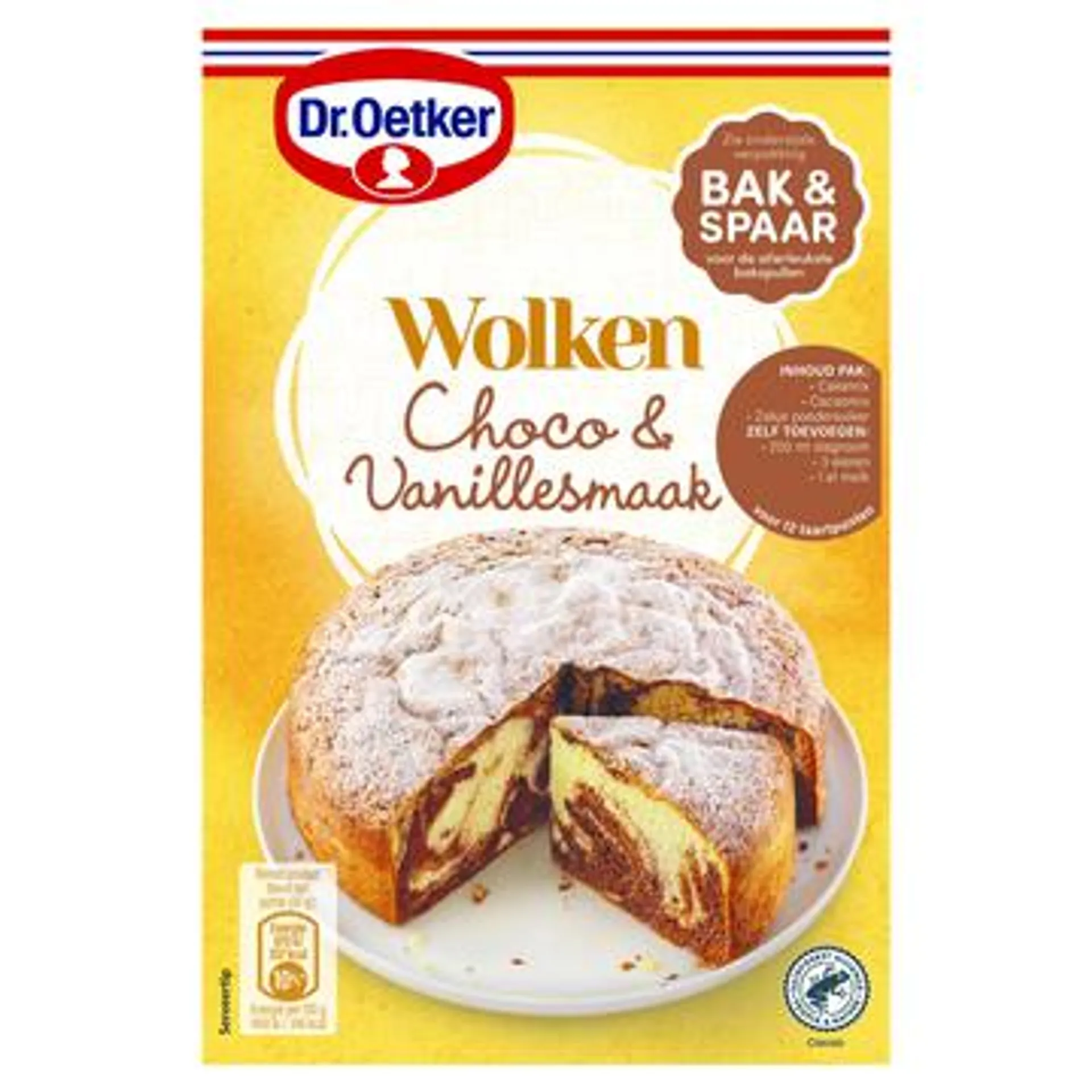 Dr. Oetker Wolken vanille choco cakemix 455g