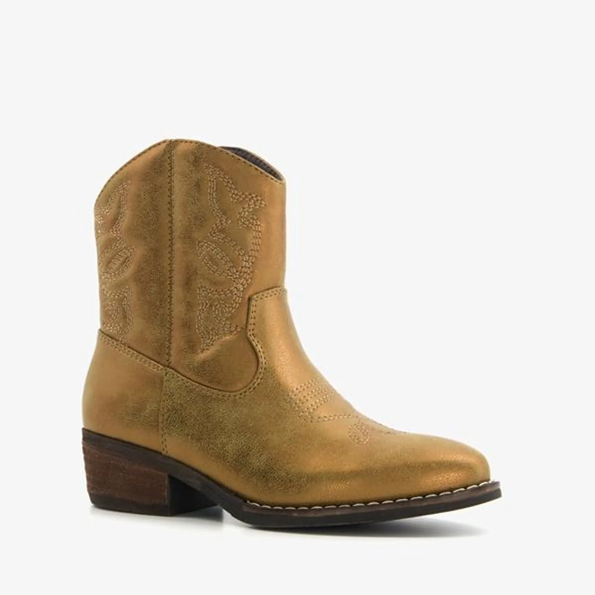 Blue Box meisjes western boots goudkleurig