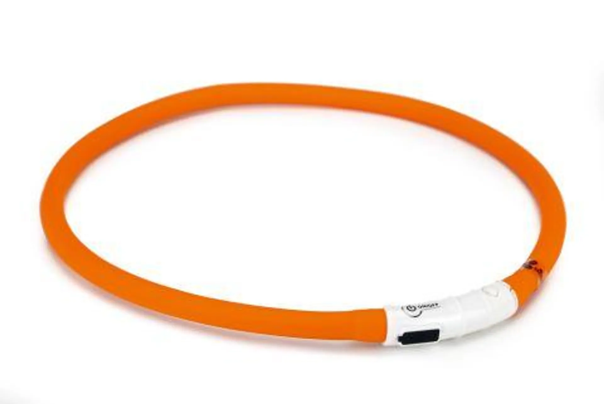 Beeztees Dogini USB - Lichtgevende Halsband - Hond - Oranje - Siliconen - 70cm x 10mm