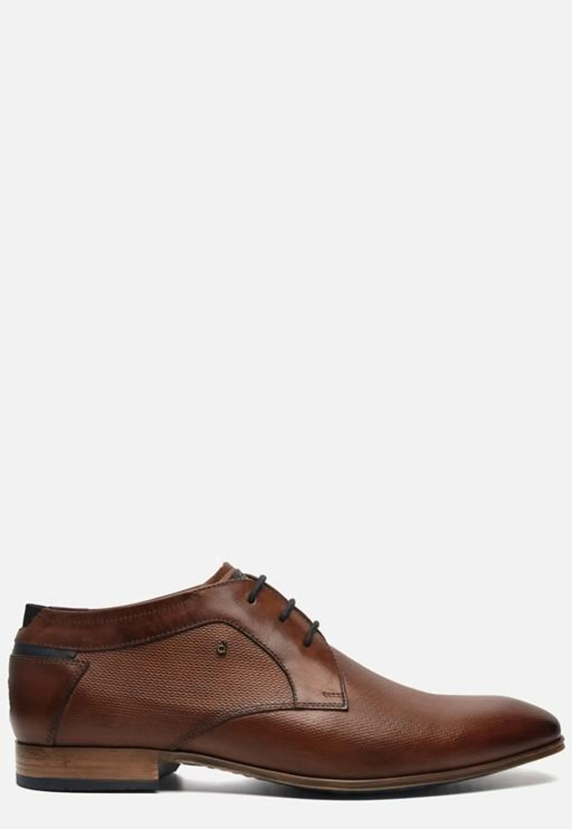 Veterschoenen cognac Leer 390311