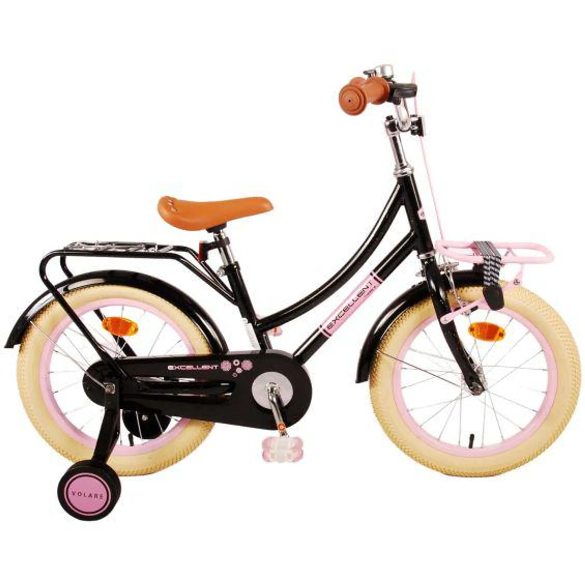 Volare Kinderfiets Excellent 16 inch Zwart met voordrager