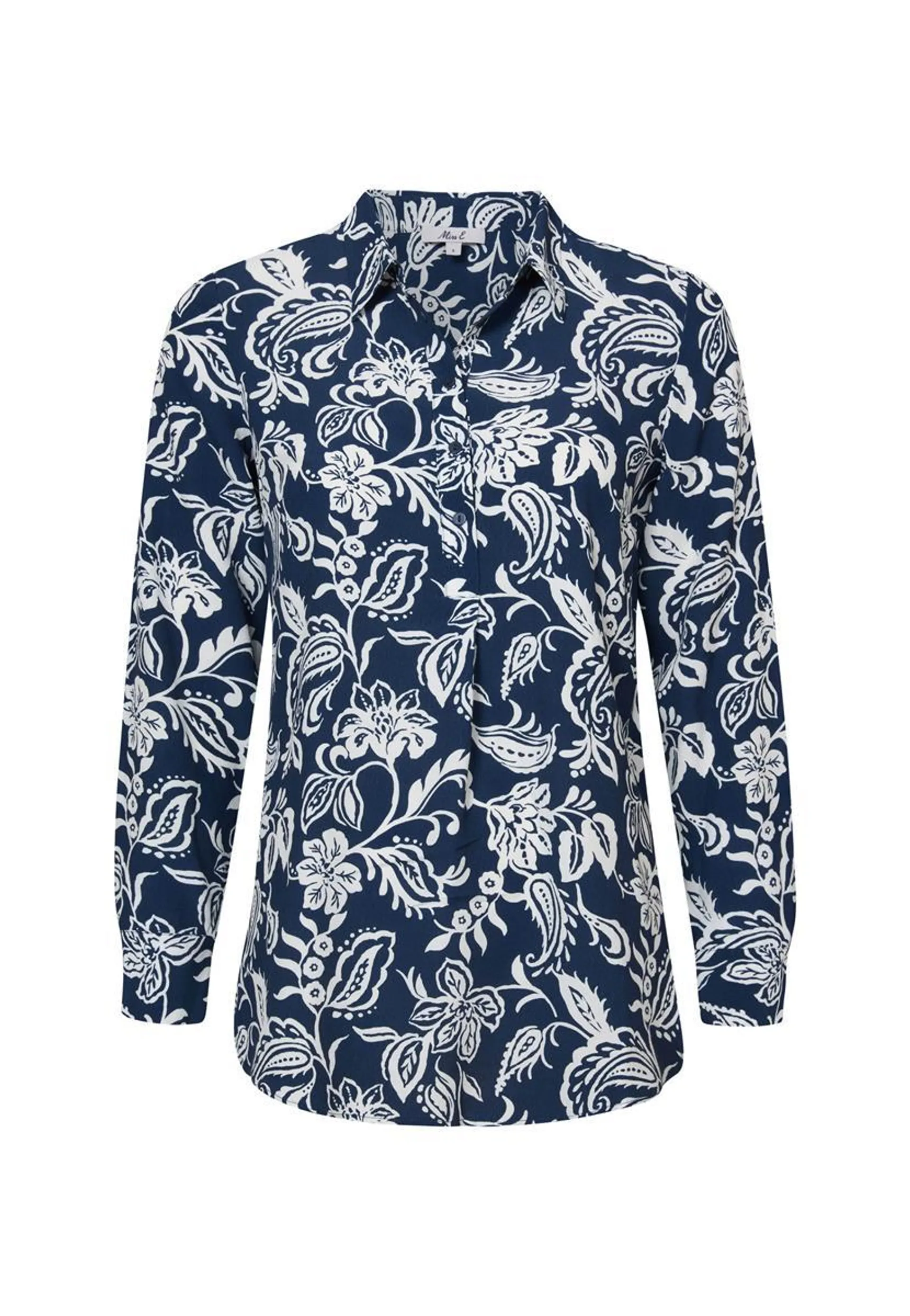 Blouse print blauw