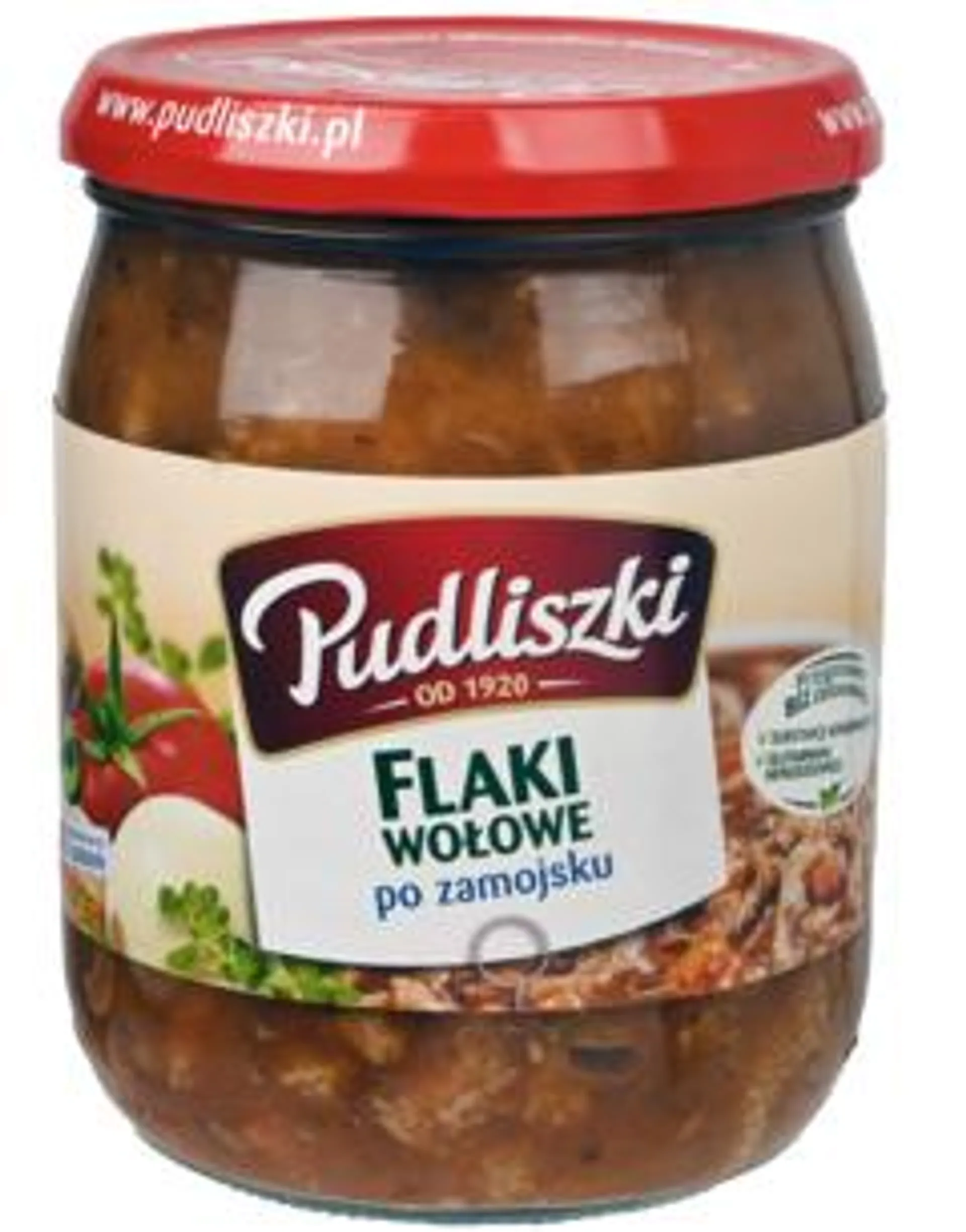 2 Potten Pudliszki Beef Tripe in Tomatensaus 500g