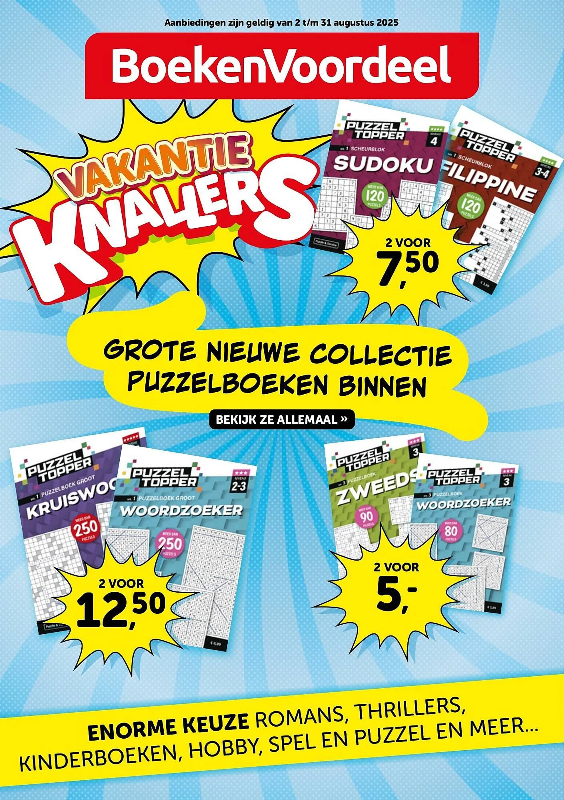 Boekenvoordeel folder van 2 augustus tot 31 augustus 2025 - Folder pagina 1