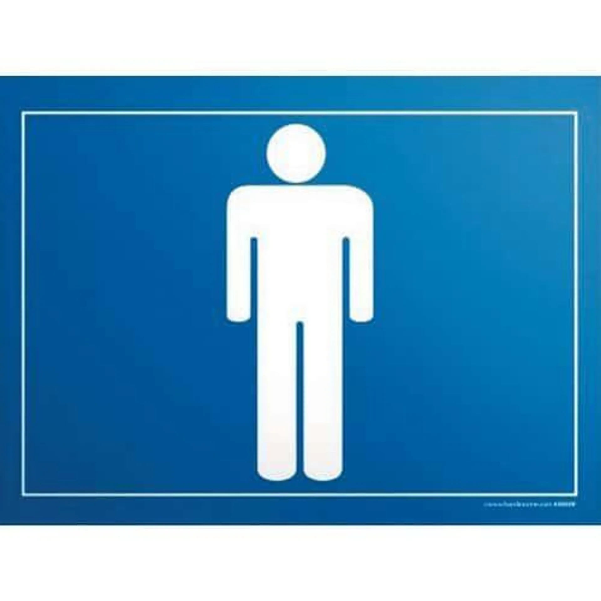 Bord gegraveerd pictogram man