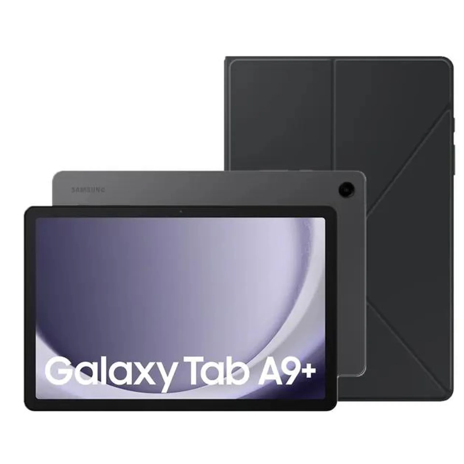 Samsung Galaxy Tab A9 Plus (2023) 64GB Wifi + Book Cover Grijs