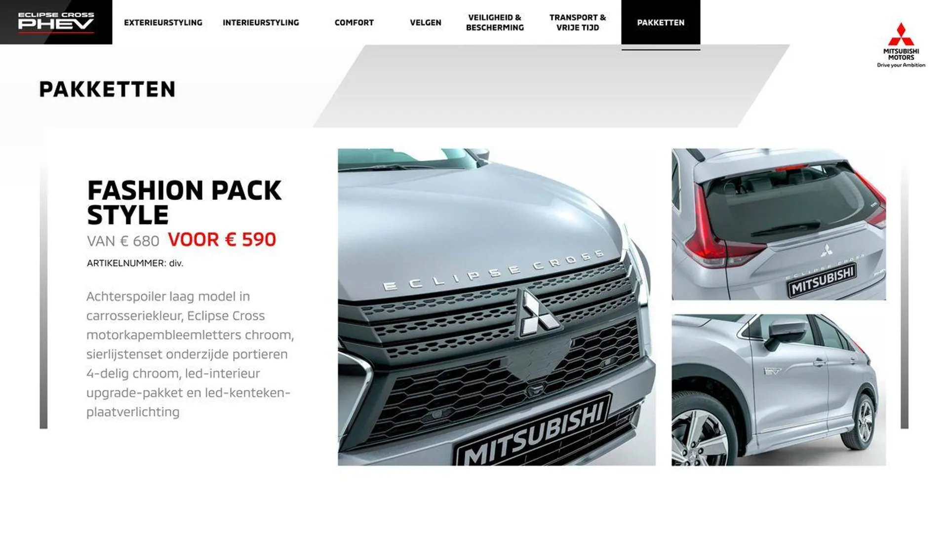 Mitsubishi Eclipse Cross Phev Prijslijst Accessoires van 17 november tot 17 november 2024 - Folder pagina 16