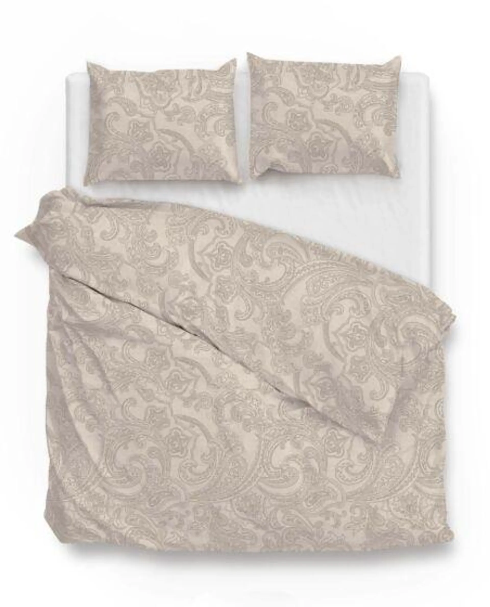 Zo!Home Paisley di Lino Dekbedovertrek Sandy Beige