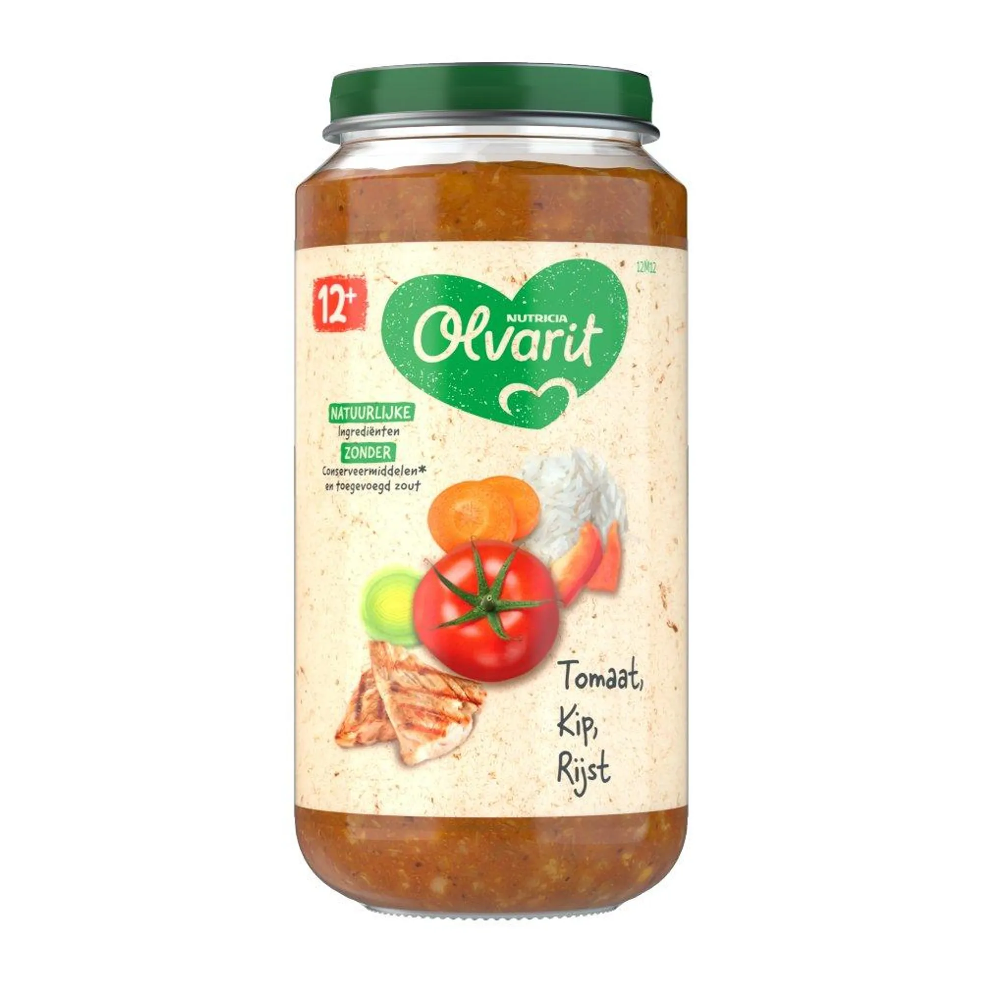 Olvarit Tomaat Kip Rijst 12+ Maanden 250 g