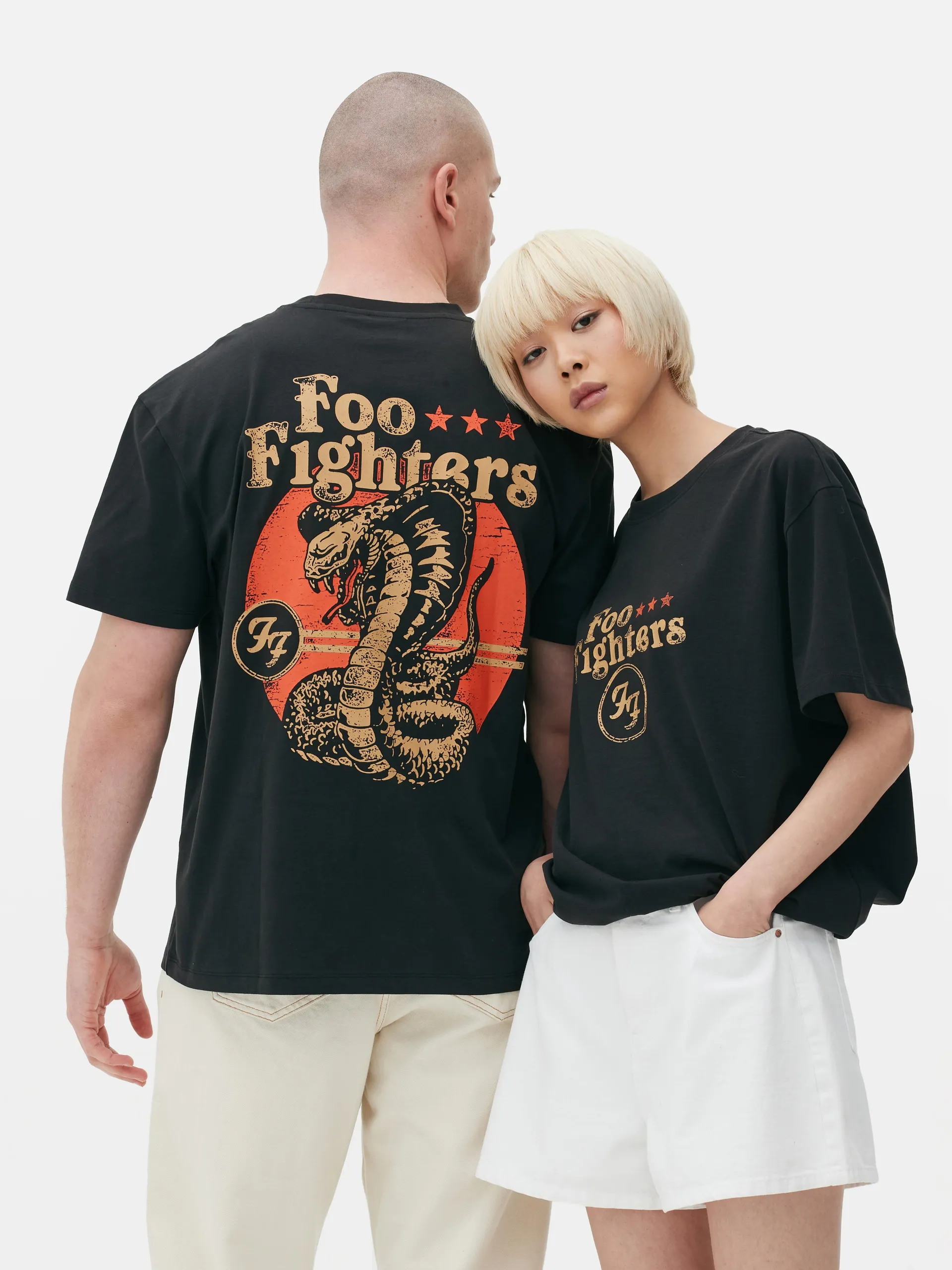 T-shirt met print Foo Fighters