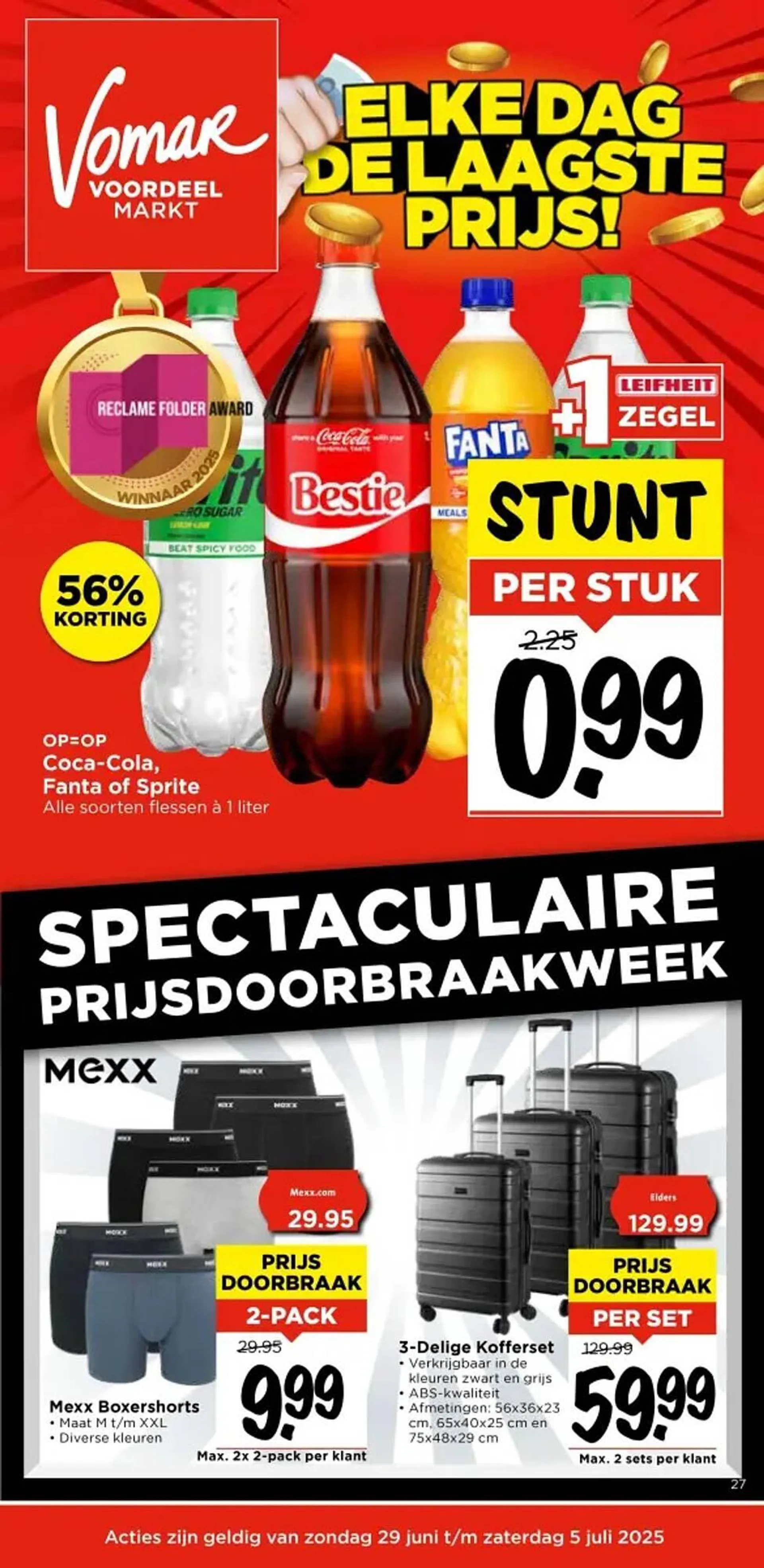 Vomar folder van 29 juni tot 5 juli 2025 - Folder pagina 1