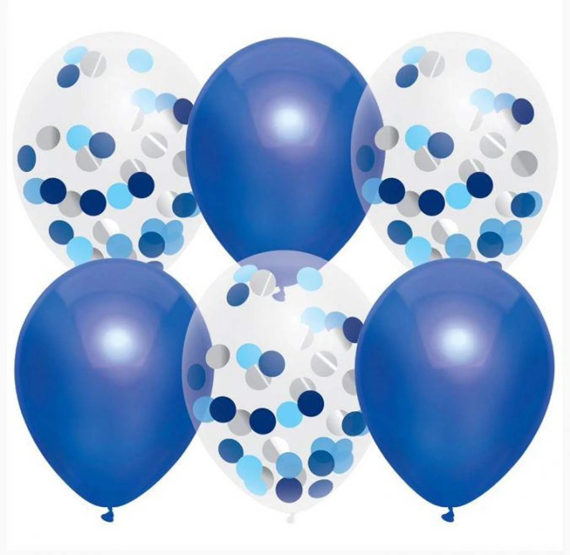 Ballonnen Mix Blauw Uni - Confetti