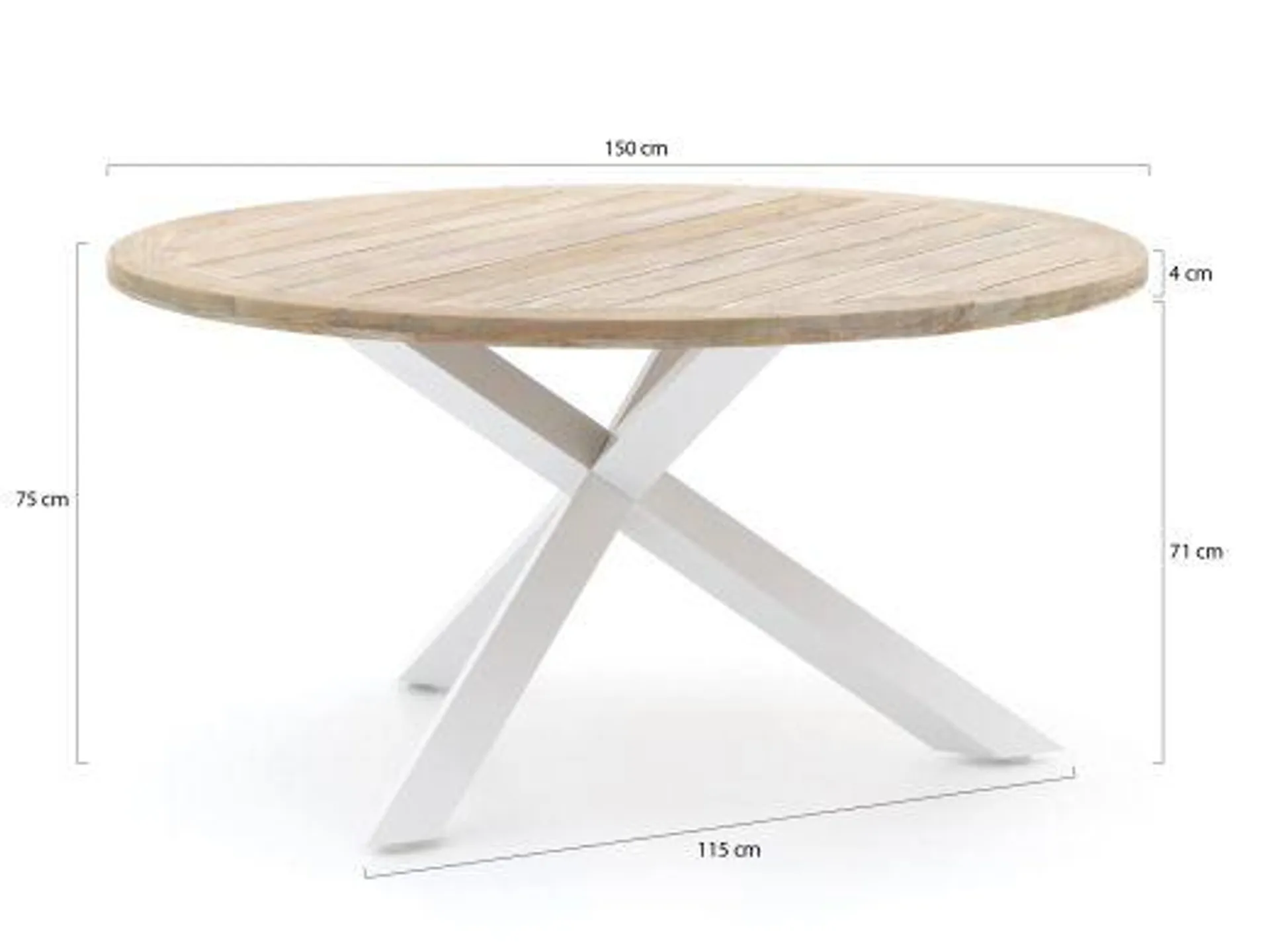 Manifesto Veruno/ROUGH-Y ø150cm dining tuinset 7-delig