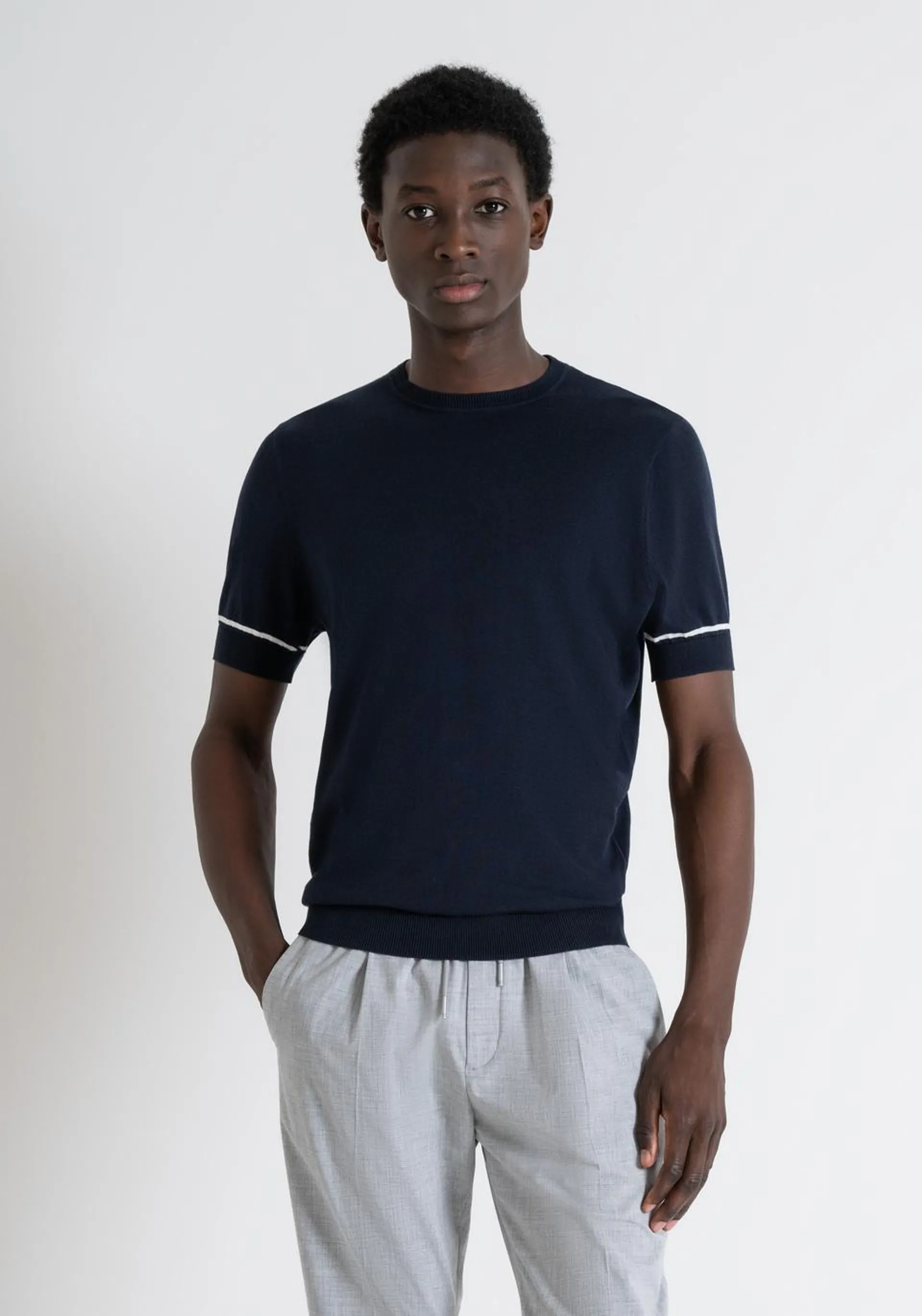 REGULAR FIT KNIT IN MERCERIZED COTTON