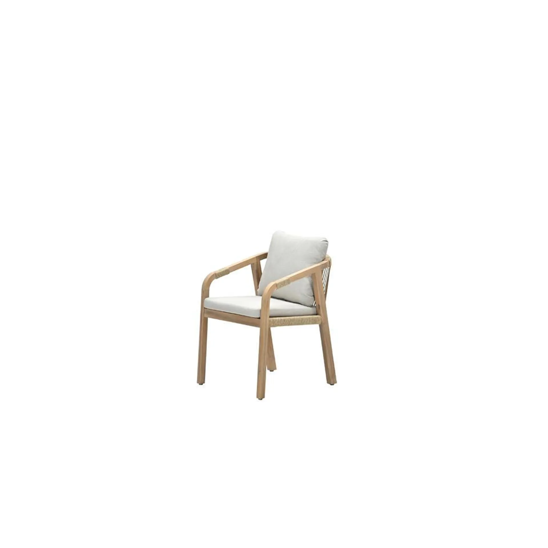 Garden Impressions Santos dining fauteuil-acacia white wash-rope sand