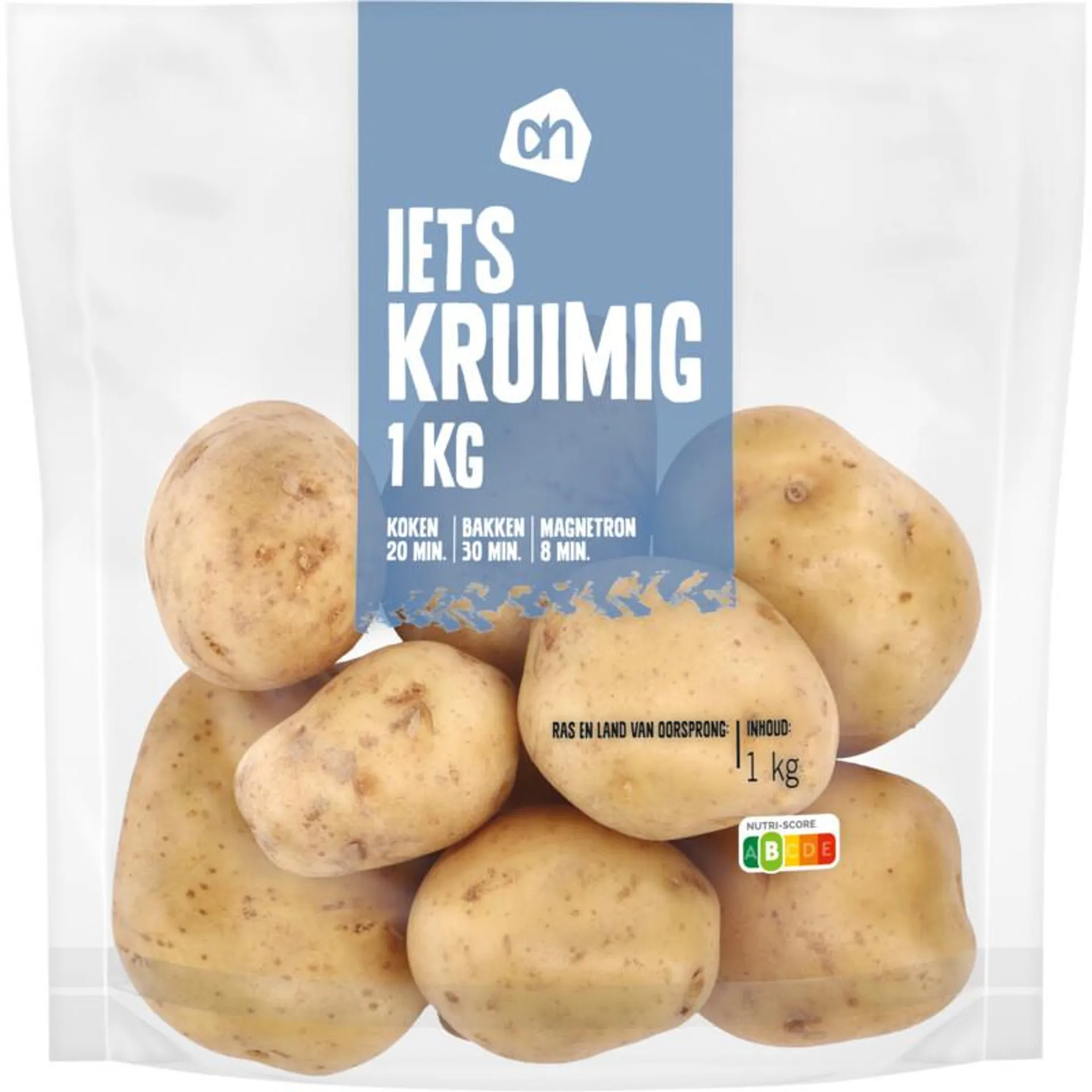 Aardappel iets kruimig - met schil