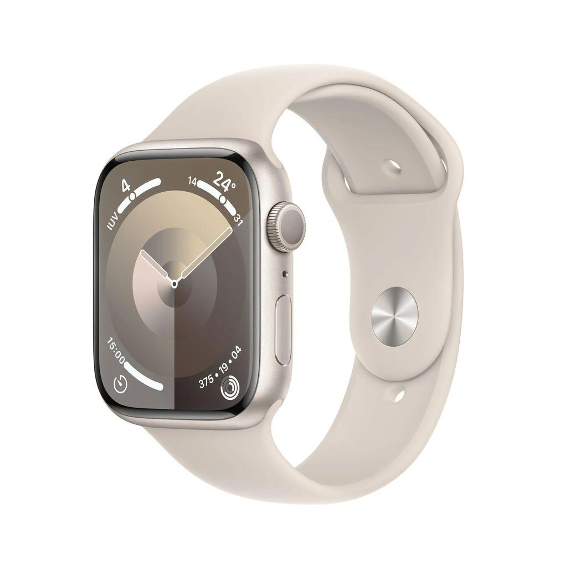 Apple Watch Series 9 Aluminium Polarstern Polarstern 45 mm SM 130-180 mm Umfang Polarstern GPS