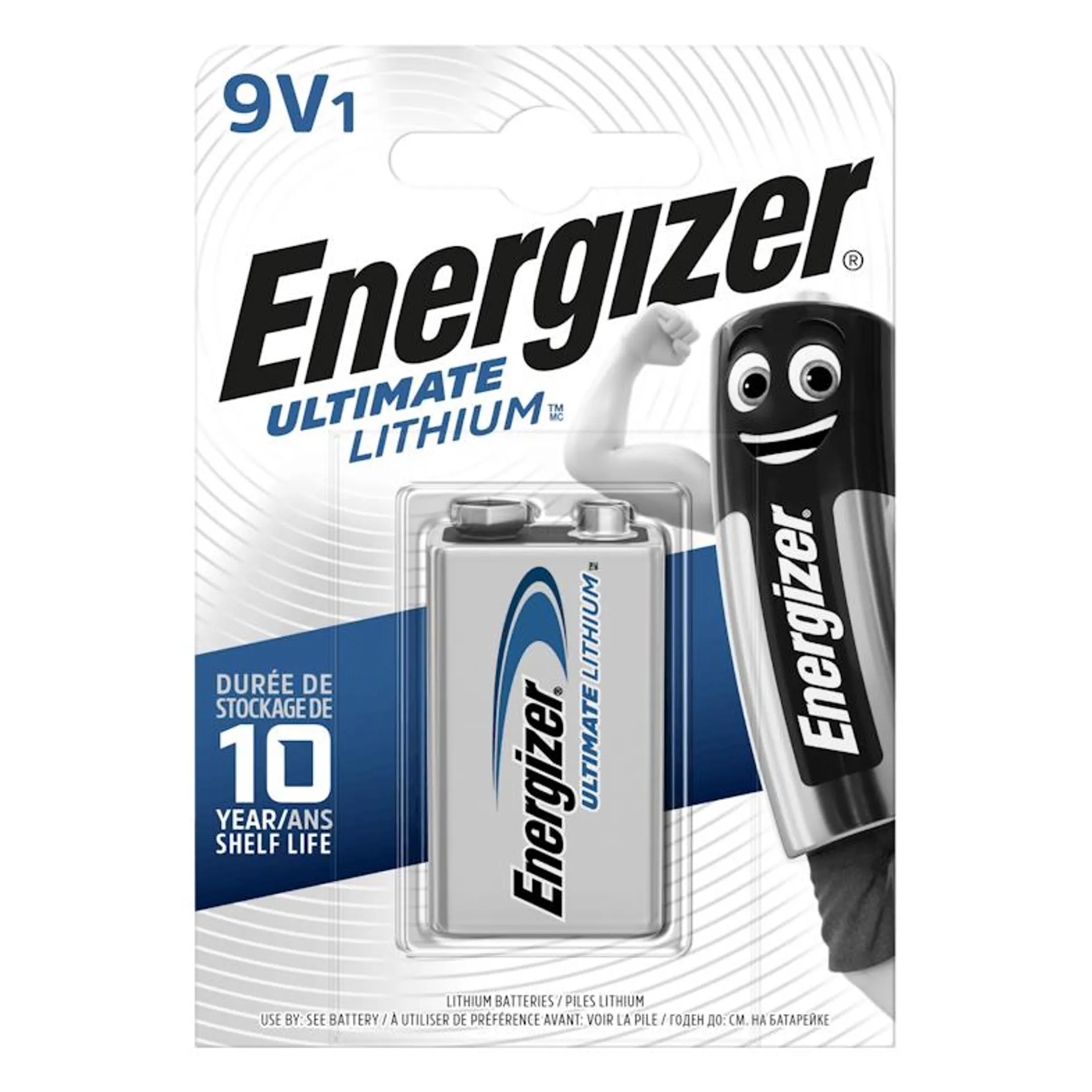 Energizer batterij Lithium 9V, op blister