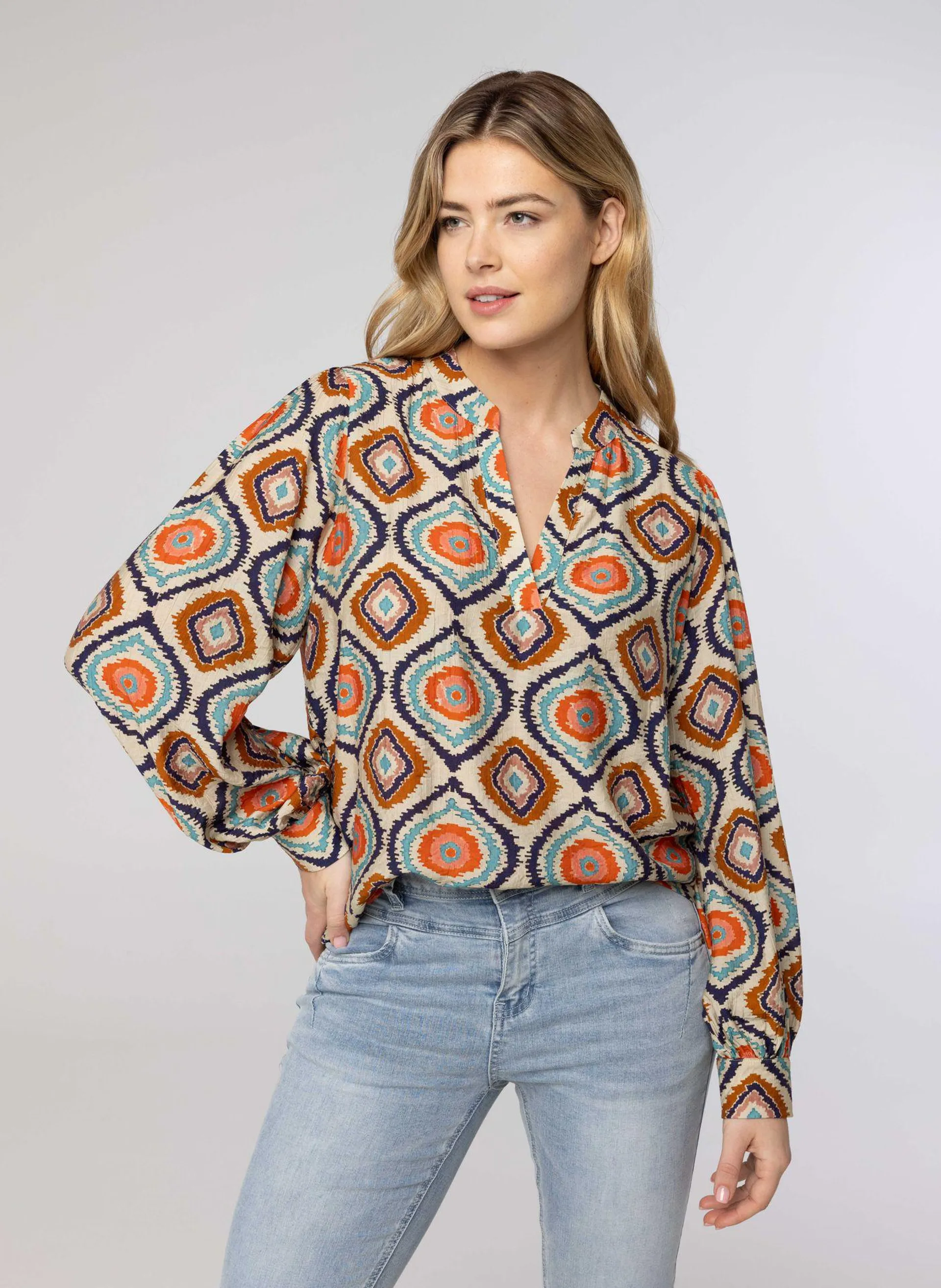 Meerkleurige blouse