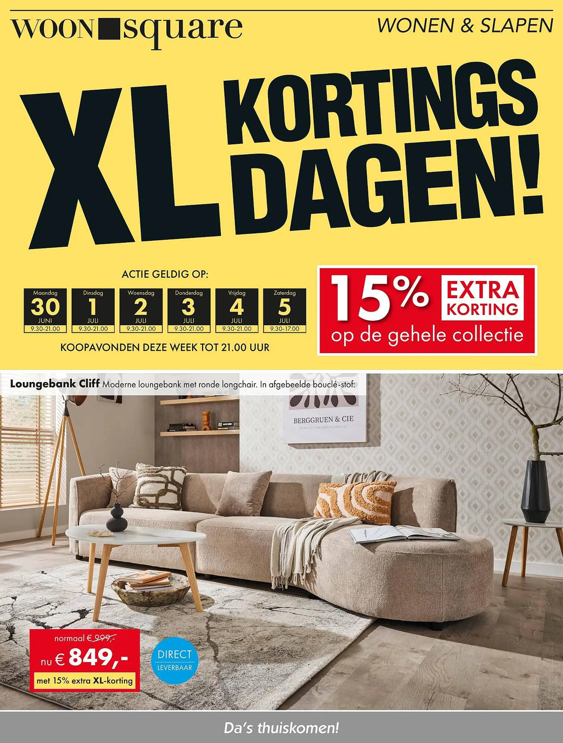 Woonsquare folder van 30 juni tot 5 juli 2025 - Folder pagina 1