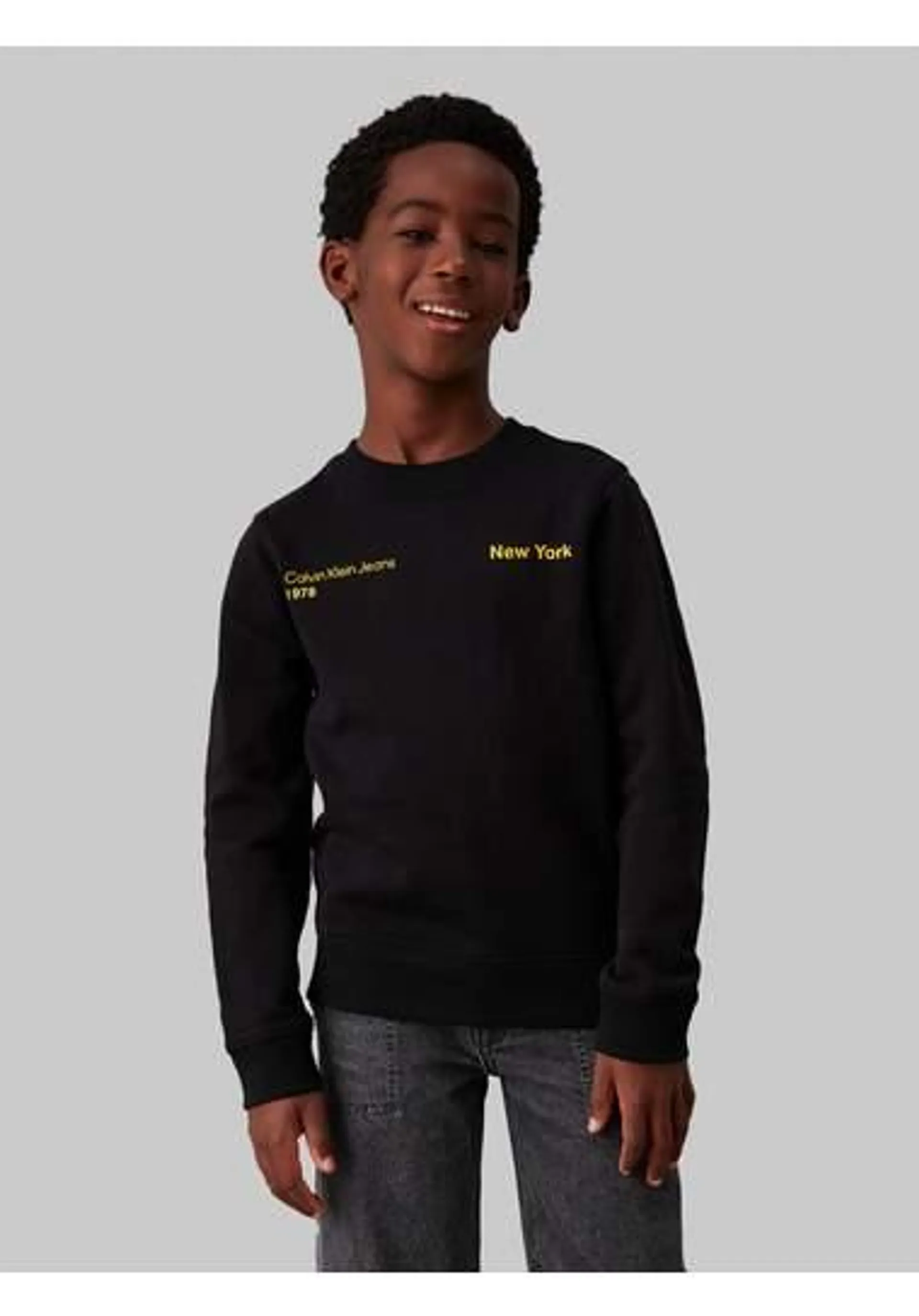 Calvin Klein Sweatshirt Terry Graphic Cn voor kinderen tot 16 jaar en met logo-opdruk