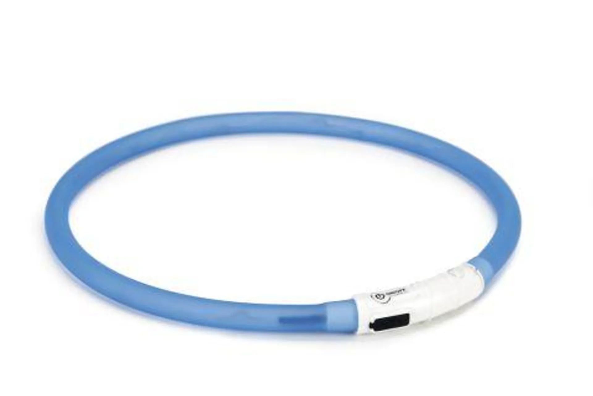 Beeztees Dogini USB - Lichtgevende Halsband - Hond - Blauw - Siliconen - 70cm x 10mm