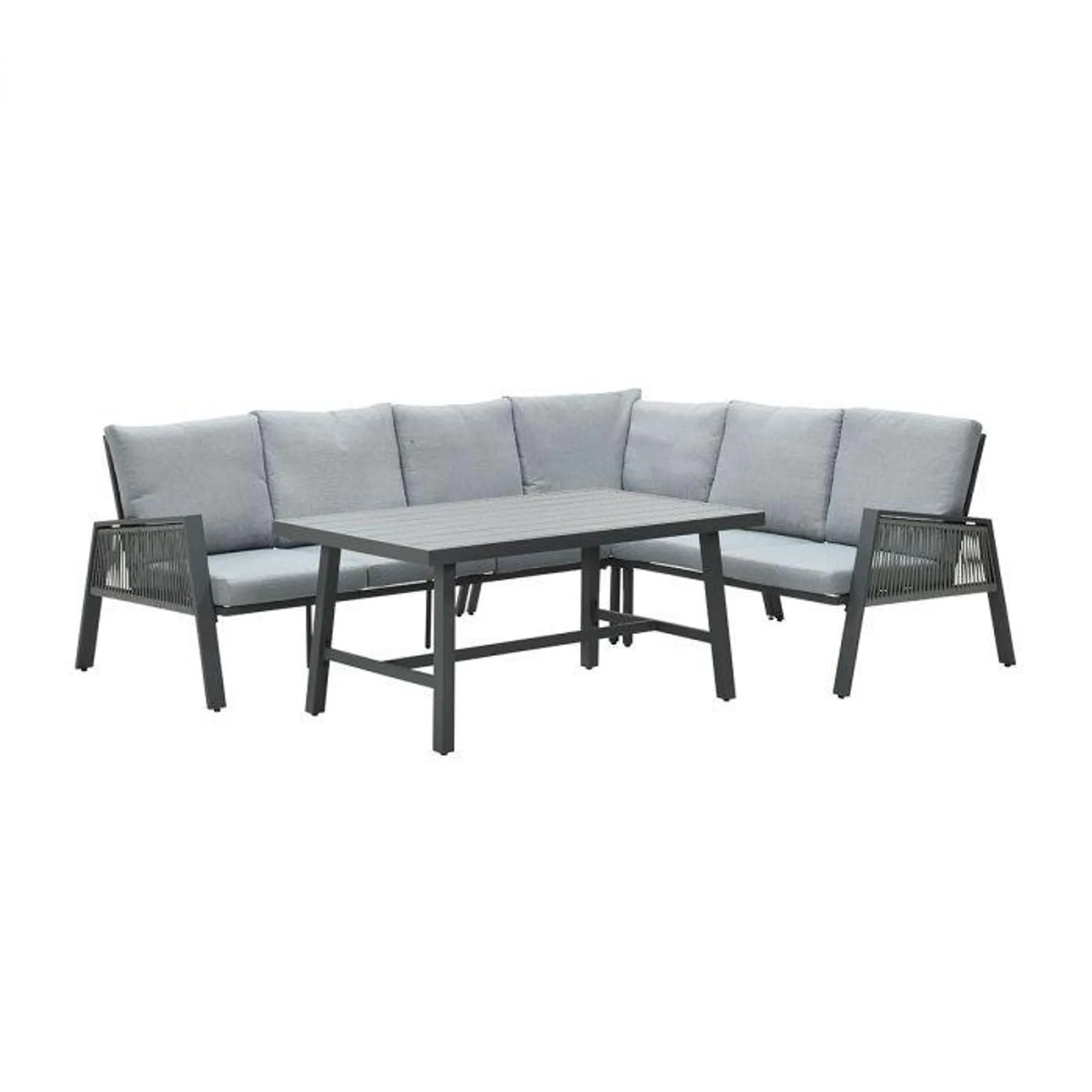 Brendon lounge dining set 4-delig rechts - licht grijs