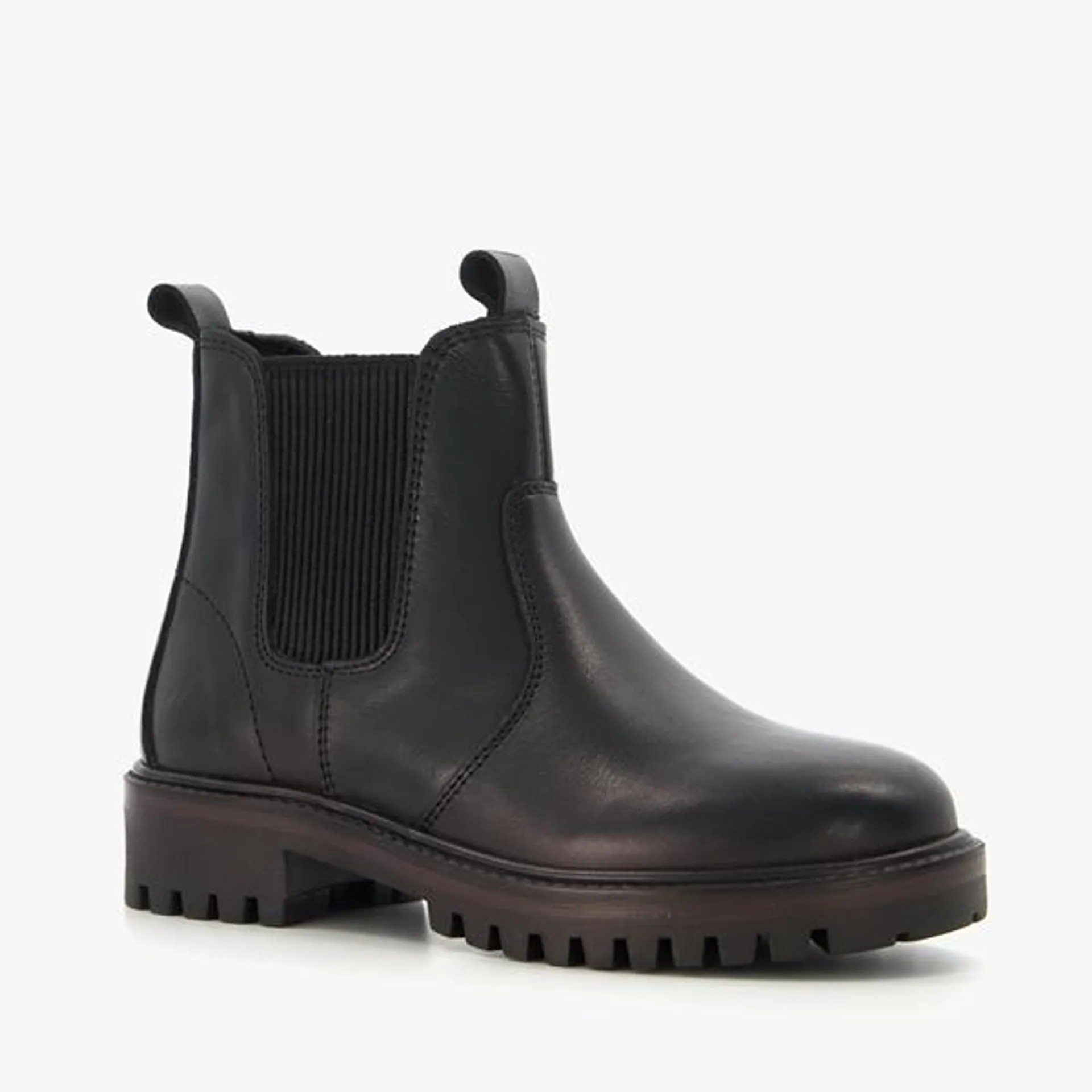 Groot leren jongens Chelsea boots zwart