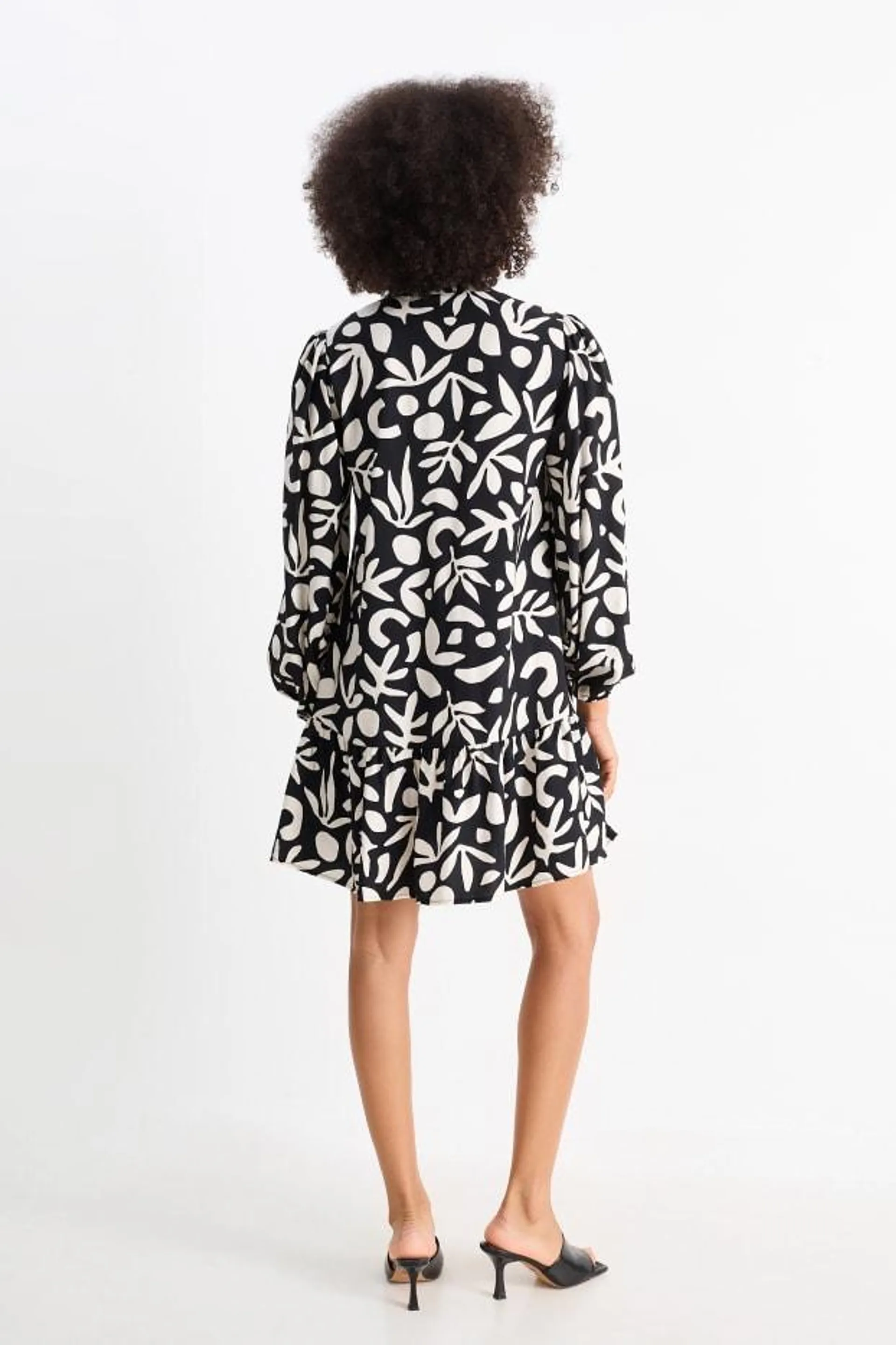 A-line shirt dress - patterned